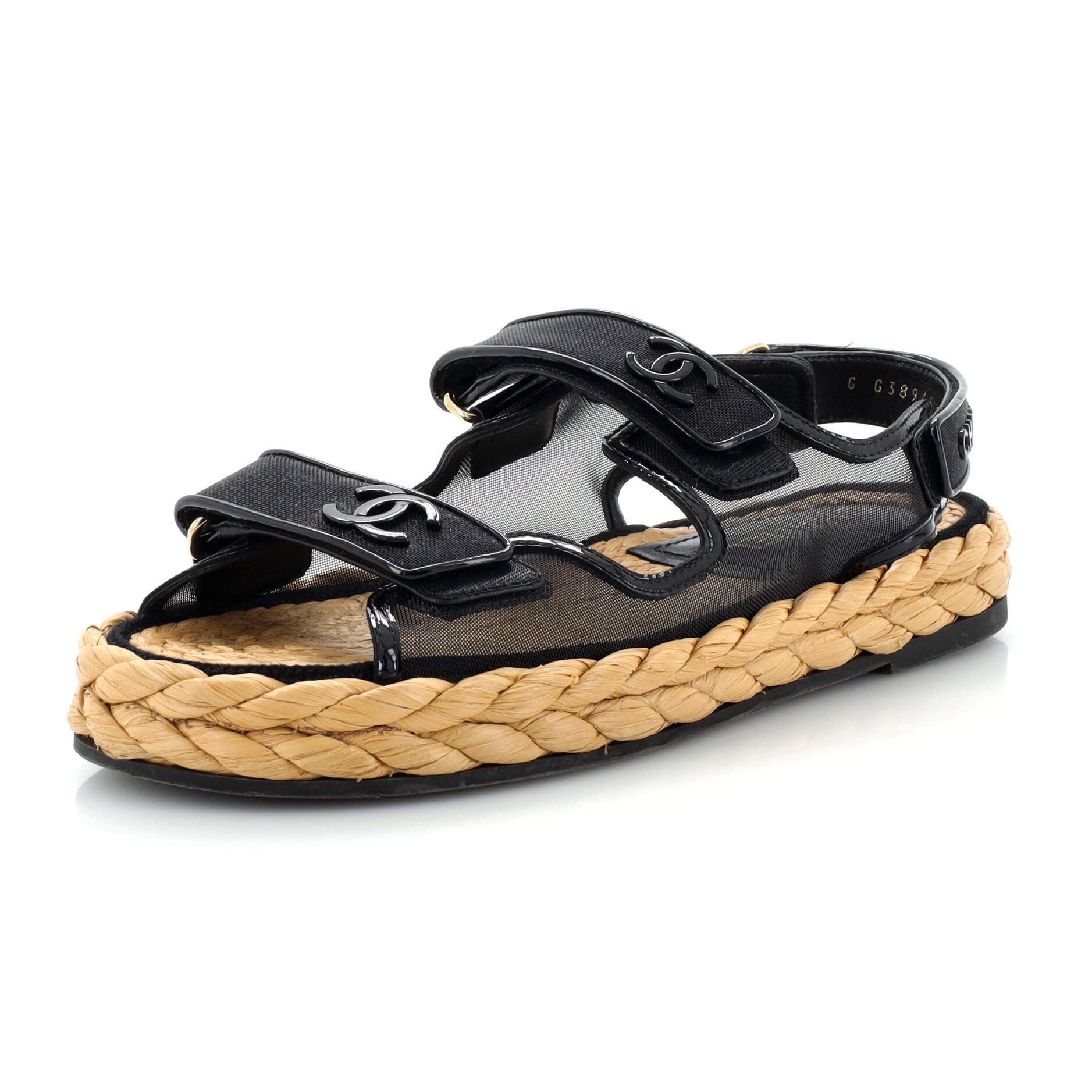 Women's Velcro Espadrille Dad Sandals Mesh