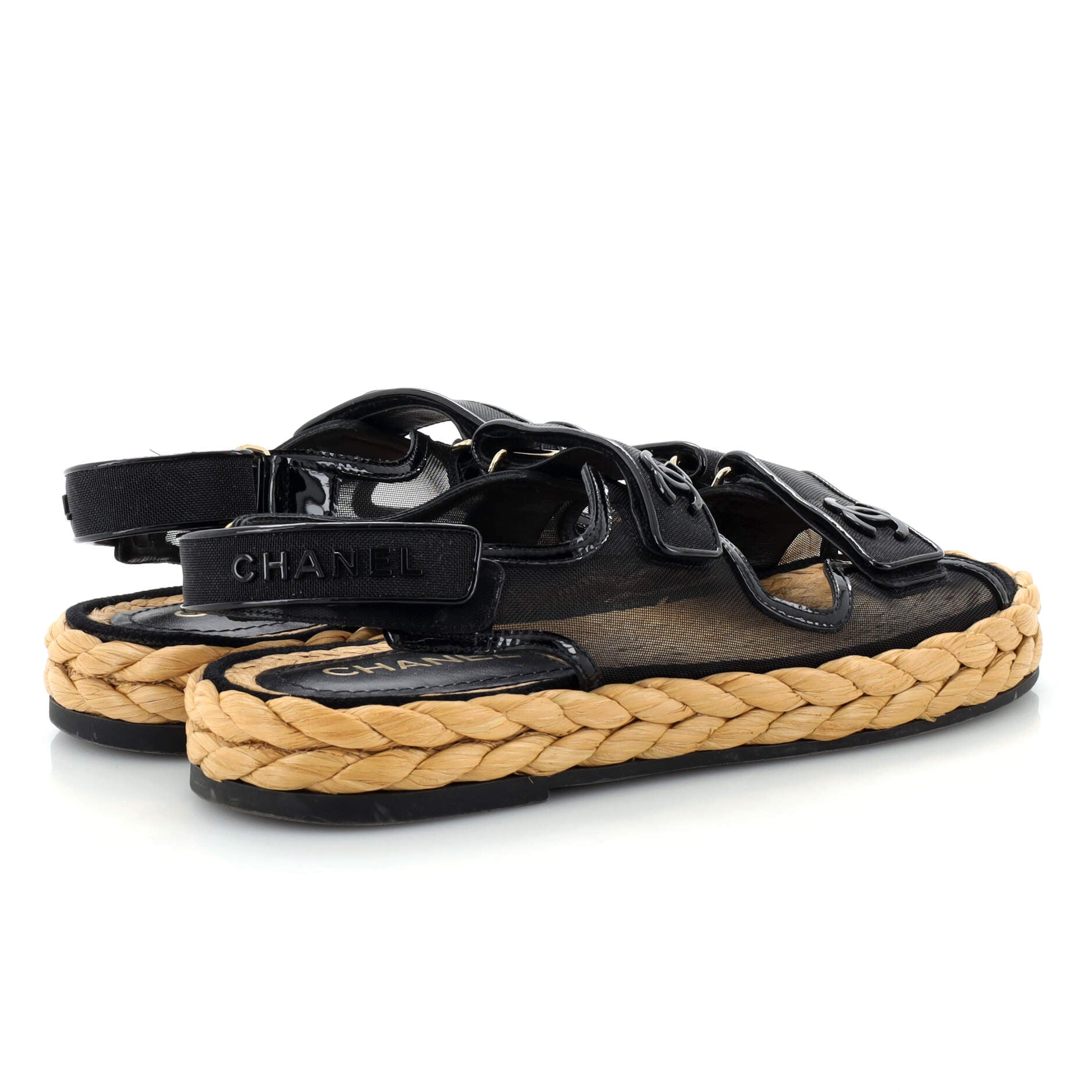 Women's Velcro Espadrille Dad Sandals Mesh