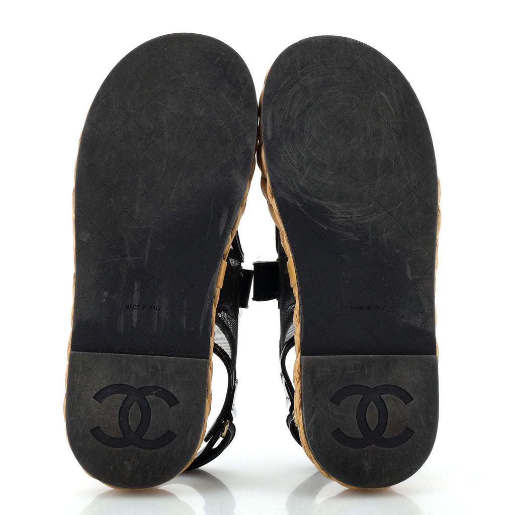 Women's Velcro Espadrille Dad Sandals Mesh