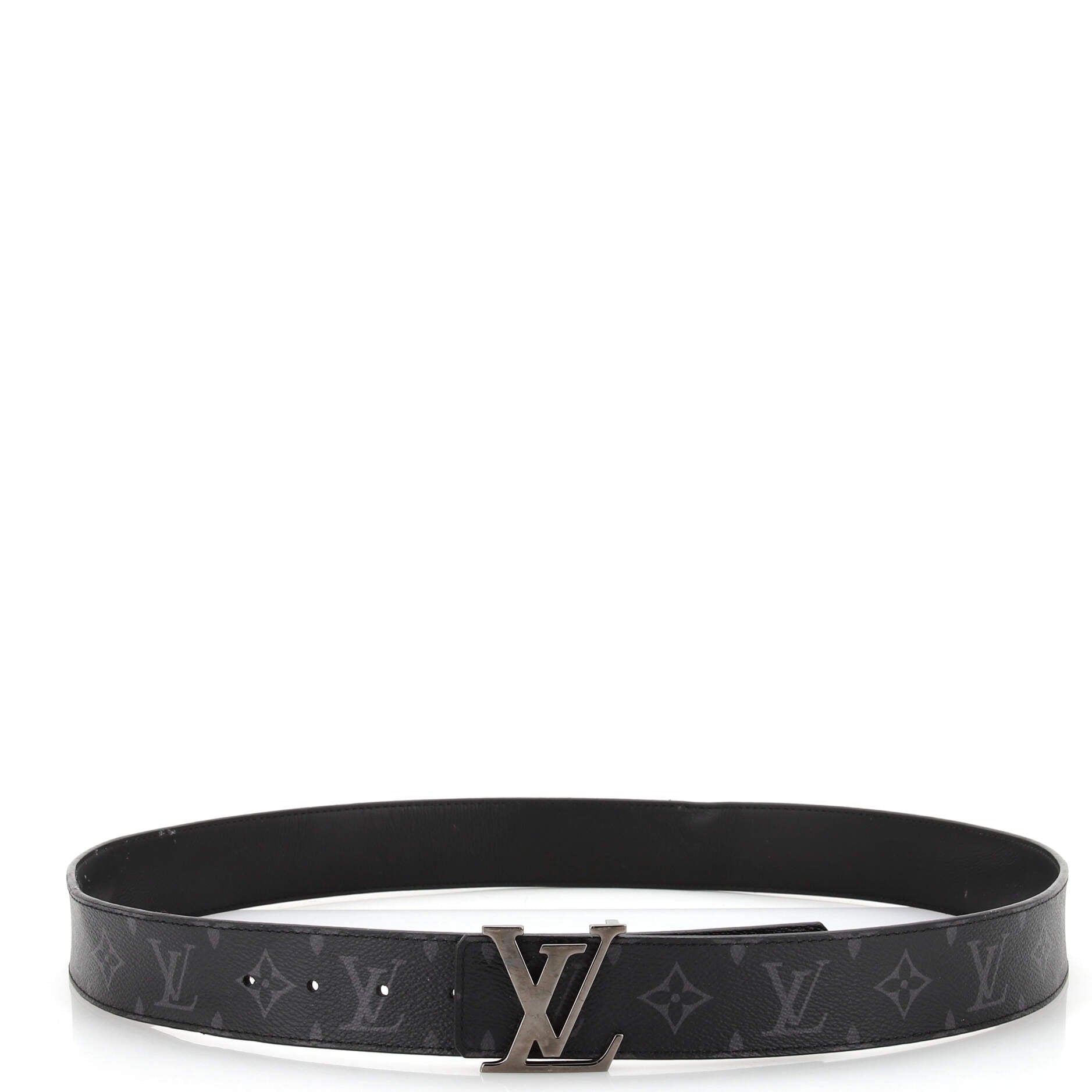 LV Line Reversible Belt Monogram Eclipse Canvas and Leather Wide 105
