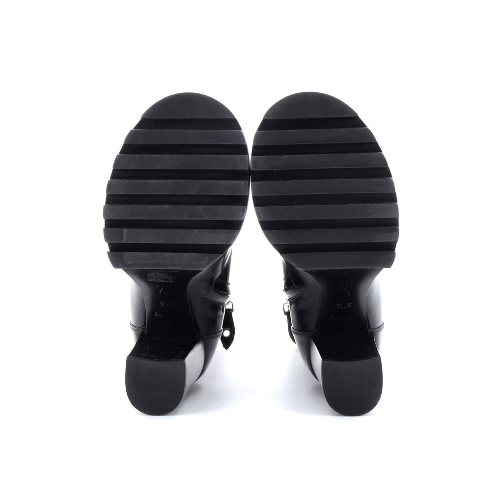 Women's Star Trail Ankle Boots Black Heart Monogram and Patent Leather
