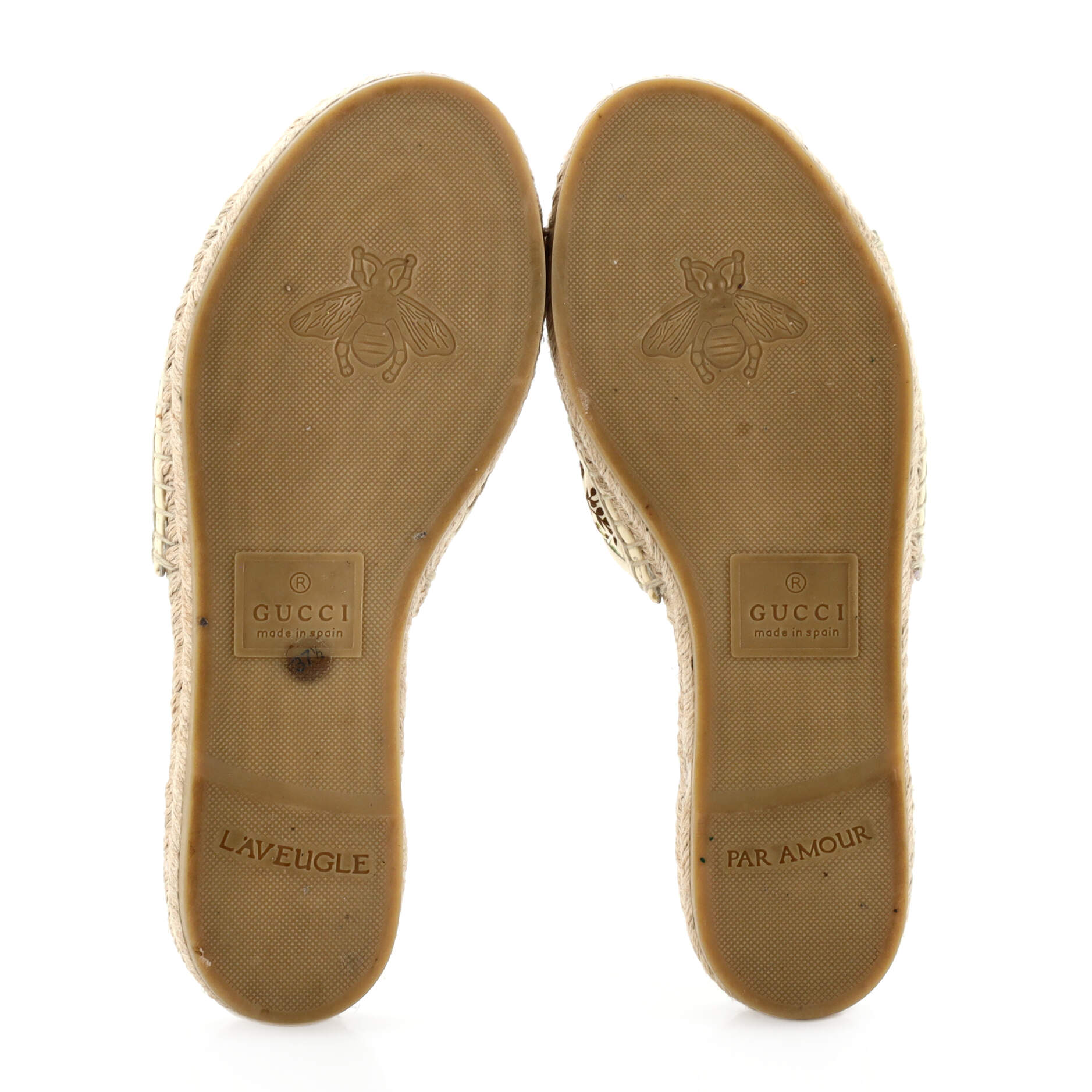 Women's GG Marmont Espadrilles Slide Sandals Quilted Printed Canvas