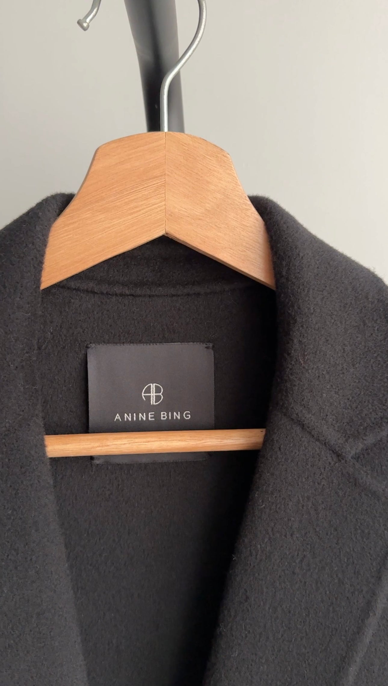Anine Bing Black Double Faced Wool Quinn Blazer - XS / S / M