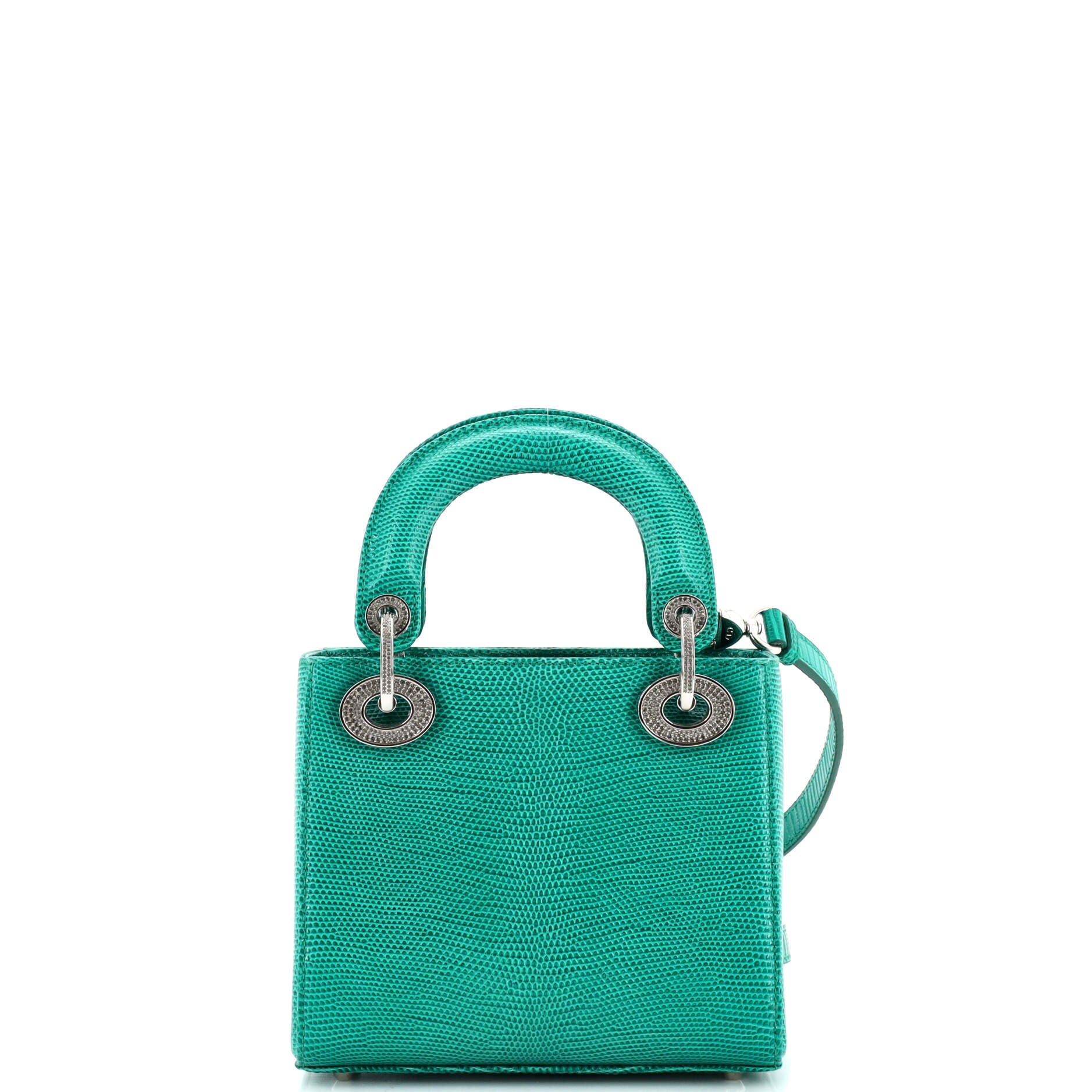 Lady Dior Bag Lizard with Crystal Charms Mini