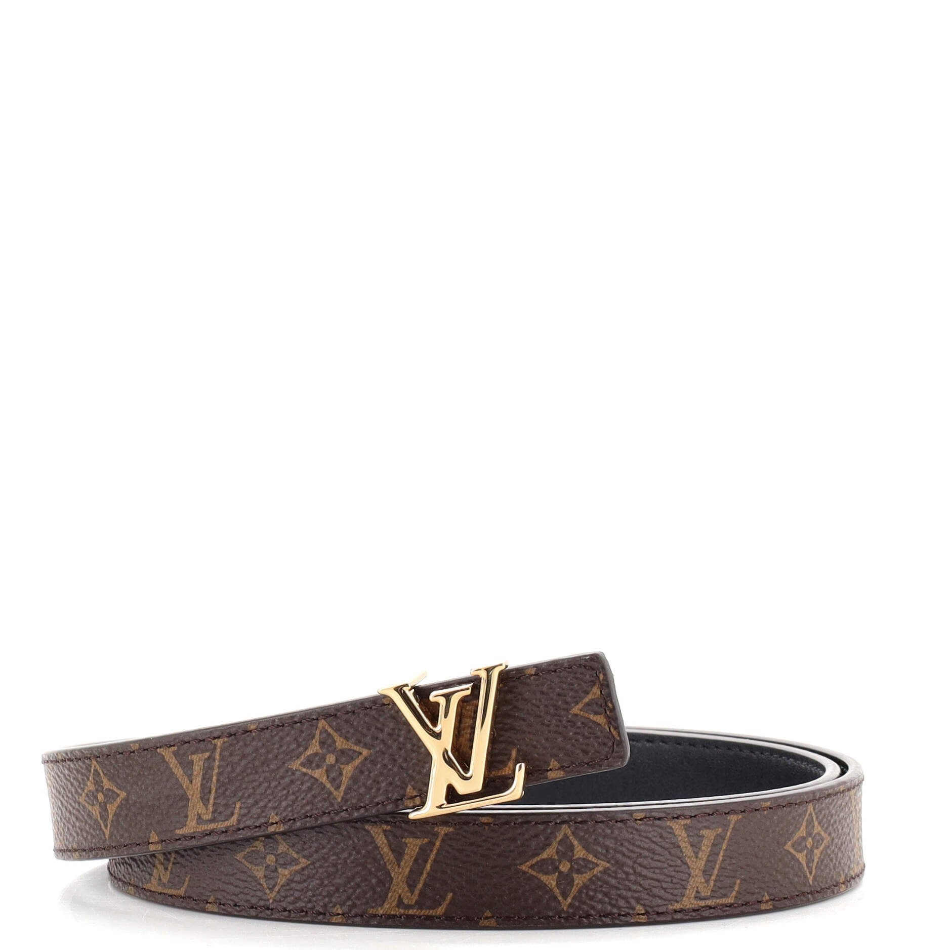 LV Initiales Reversible Belt Monogram Canvas and Leather Thin 85