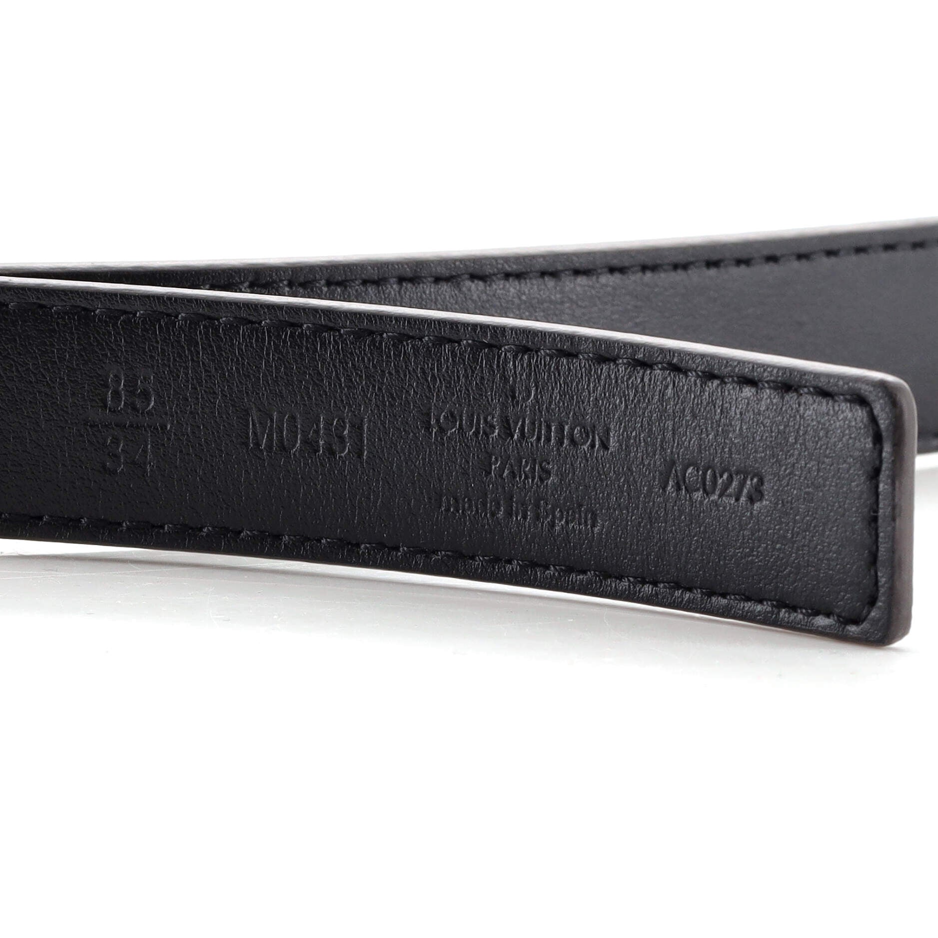 LV Initiales Reversible Belt Monogram Canvas and Leather Thin 85
