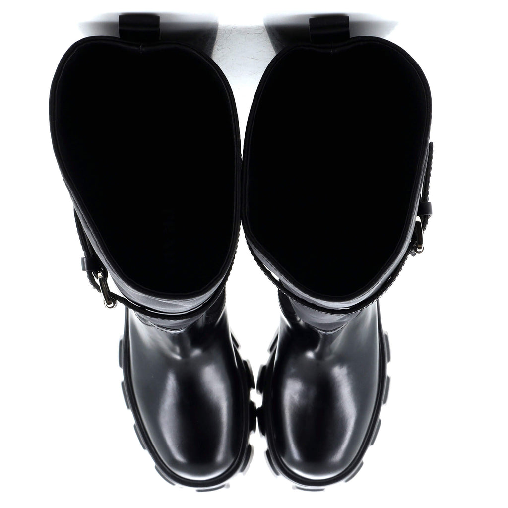 Women's Monolith Knee High Boots Nylon and Leather
