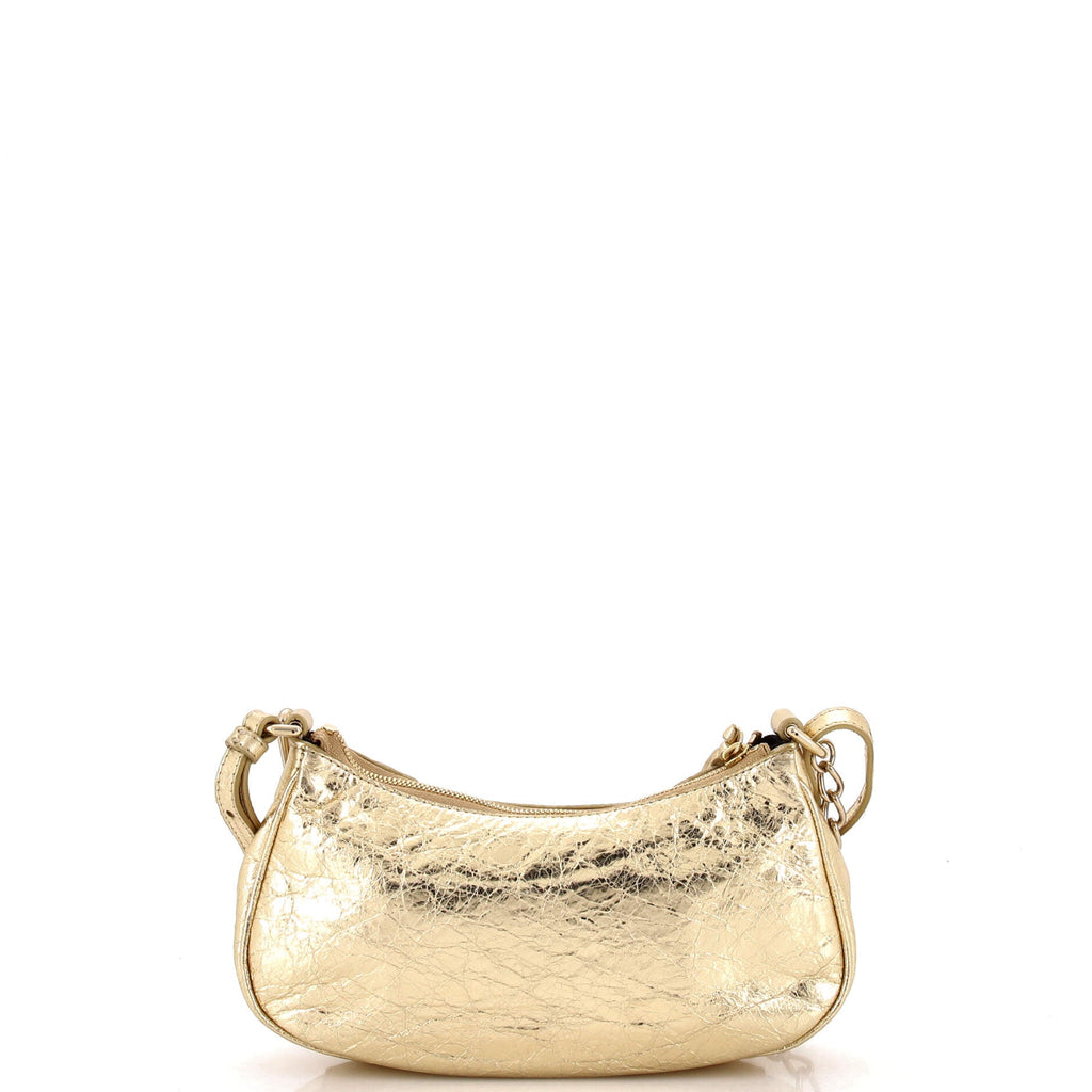 Le Cagole Giant Studs Shoulder Bag Leather with Crystals Mini