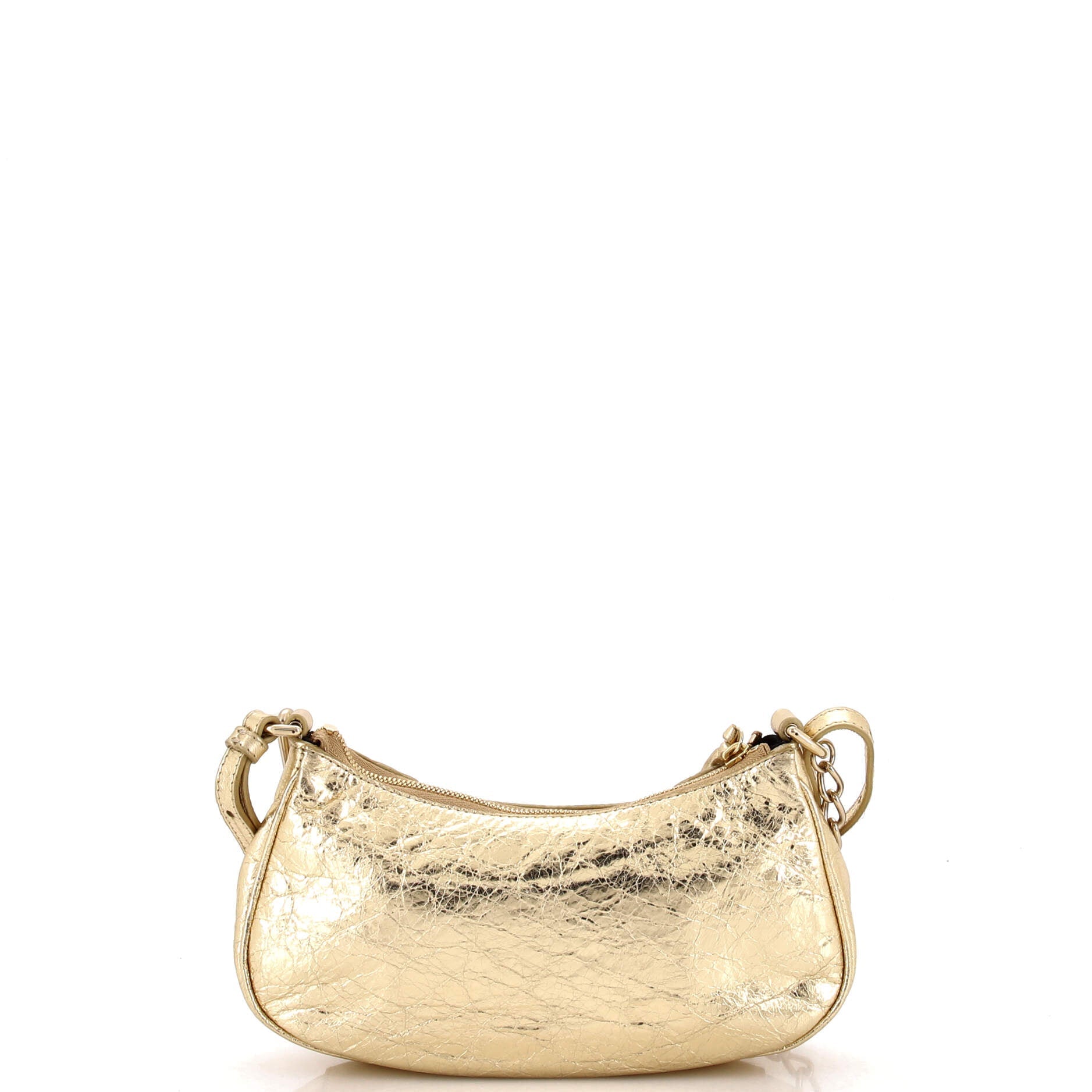 Le Cagole Giant Studs Shoulder Bag Leather with Crystals Mini