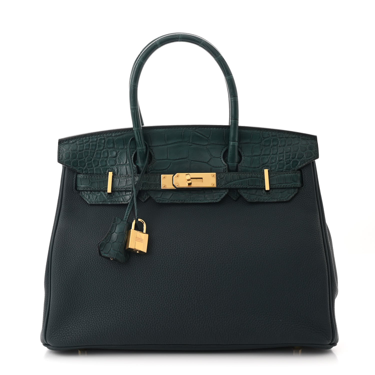 Togo Matte Alligator Birkin Touch 30 Vert Cypress