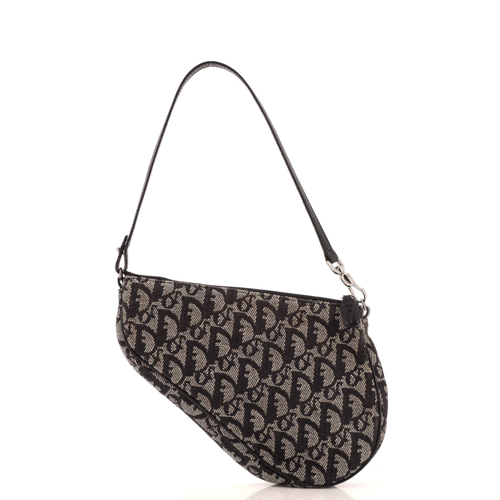 Vintage Saddle Bag Diorissimo Canvas Mini