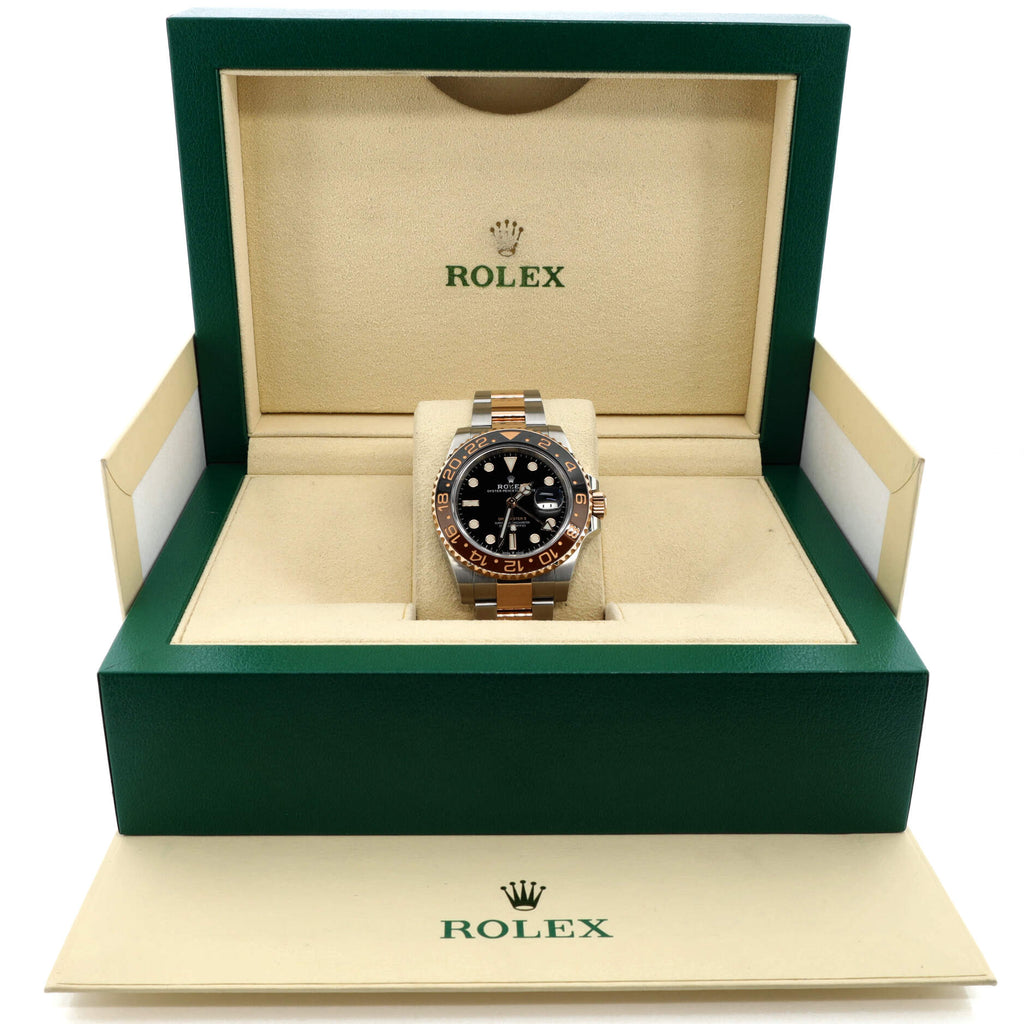 Oyster Perpetual Date GMT-Master II Rootbeer Automatic Watch Stainless Steel and Cerachrom with Rose Gold 40
