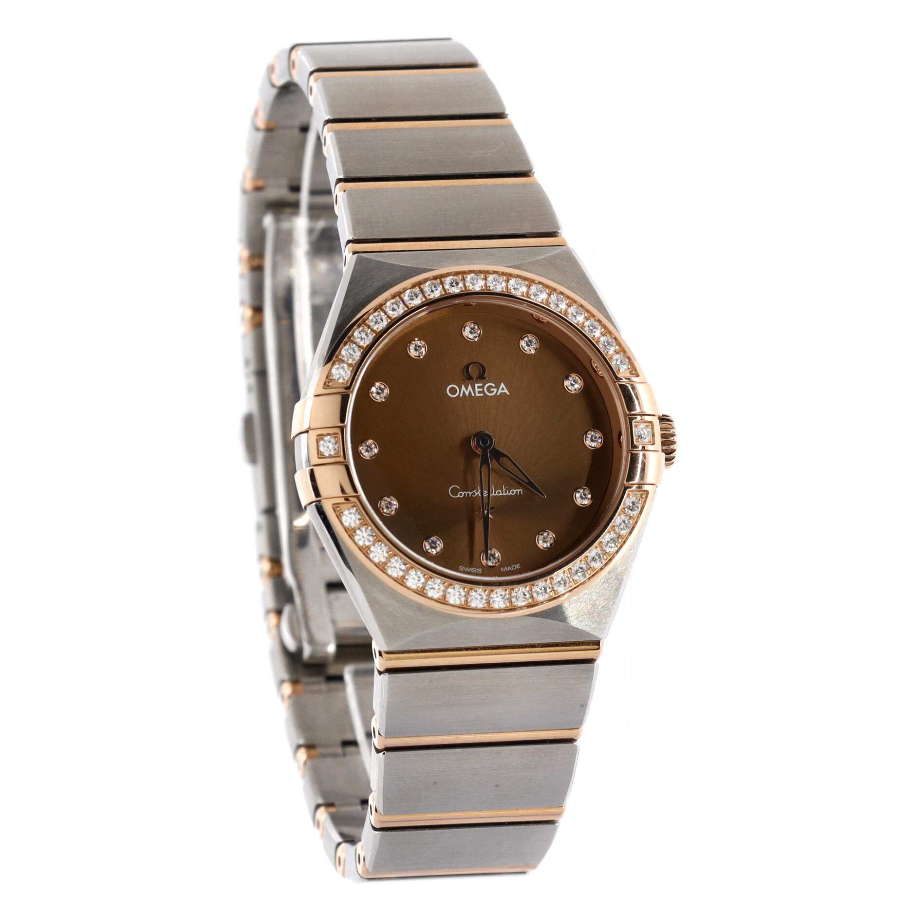Constellation Quartz Watch Stainless Steel and Sedna Gold with Diamond Bezel and Markers 28