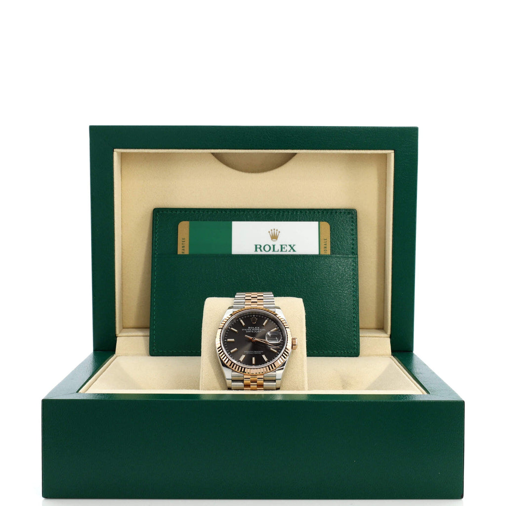 Oyster Perpetual Datejust Slate Automatic Watch Stainless Steel and Rose Gold 36