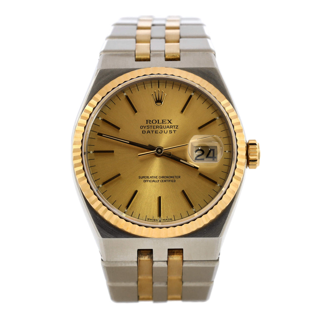 Oysterquartz Datejust Watch Stainless Steel and Yellow Gold 36