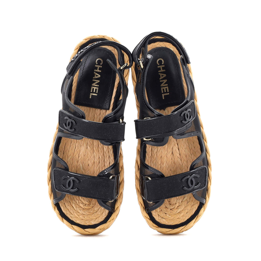 Women's Velcro Espadrille Dad Sandals Mesh