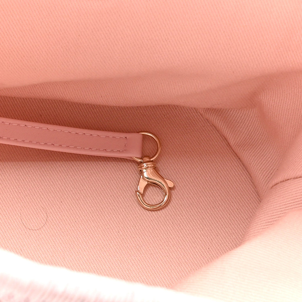 Lurex Boucle Deauville Drawstring Bucket Bag Pink