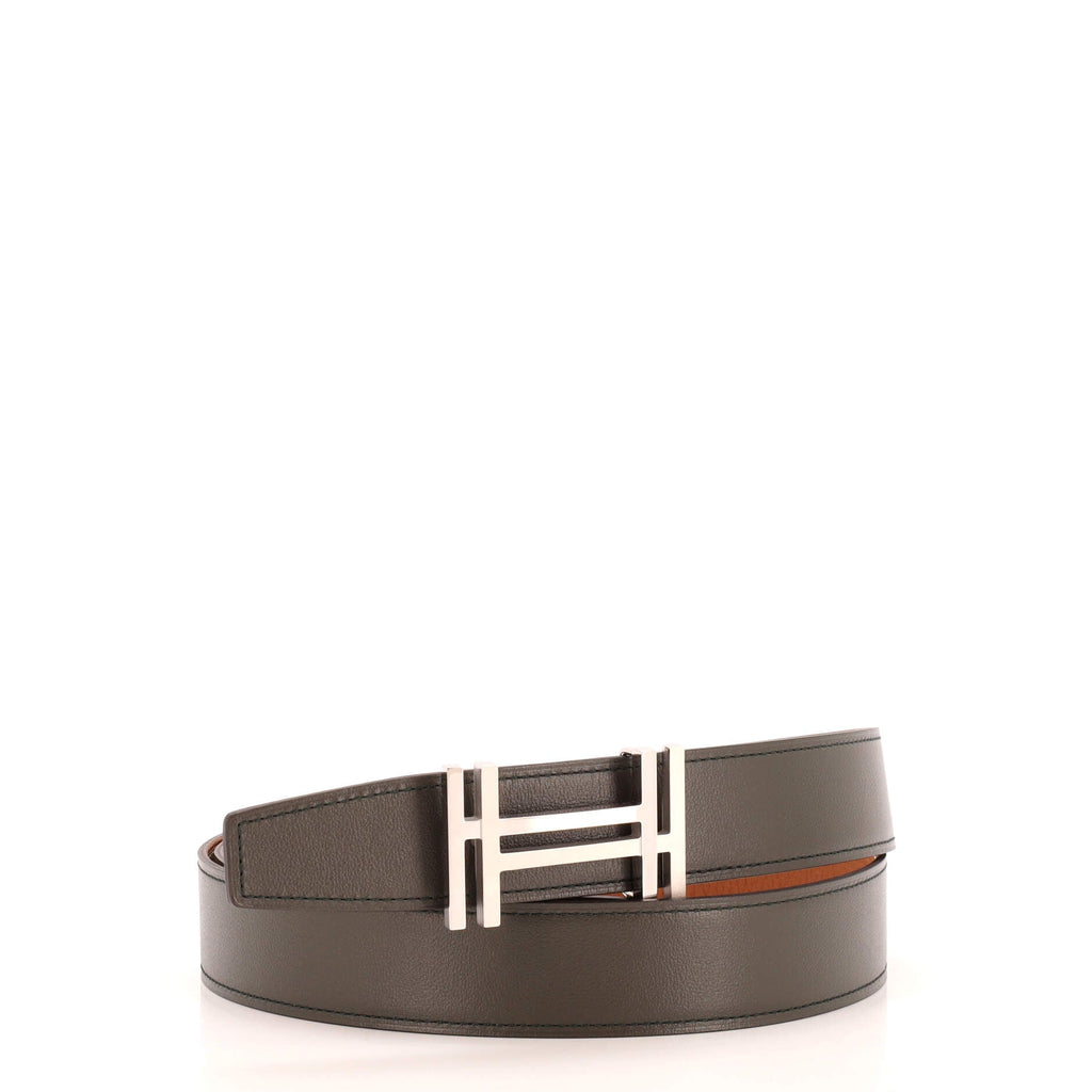 H Au Carre Reversible Belt Leather Medium 105