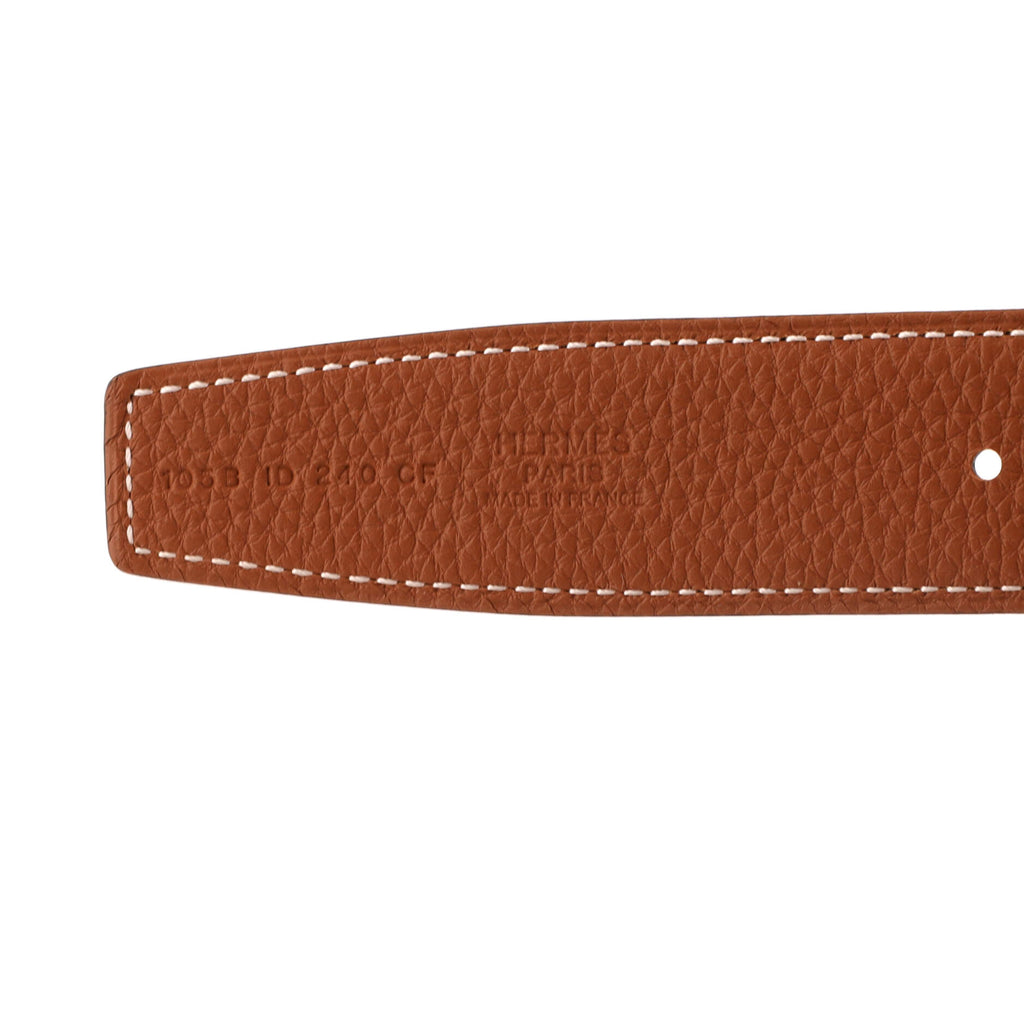 H Au Carre Reversible Belt Leather Medium 105