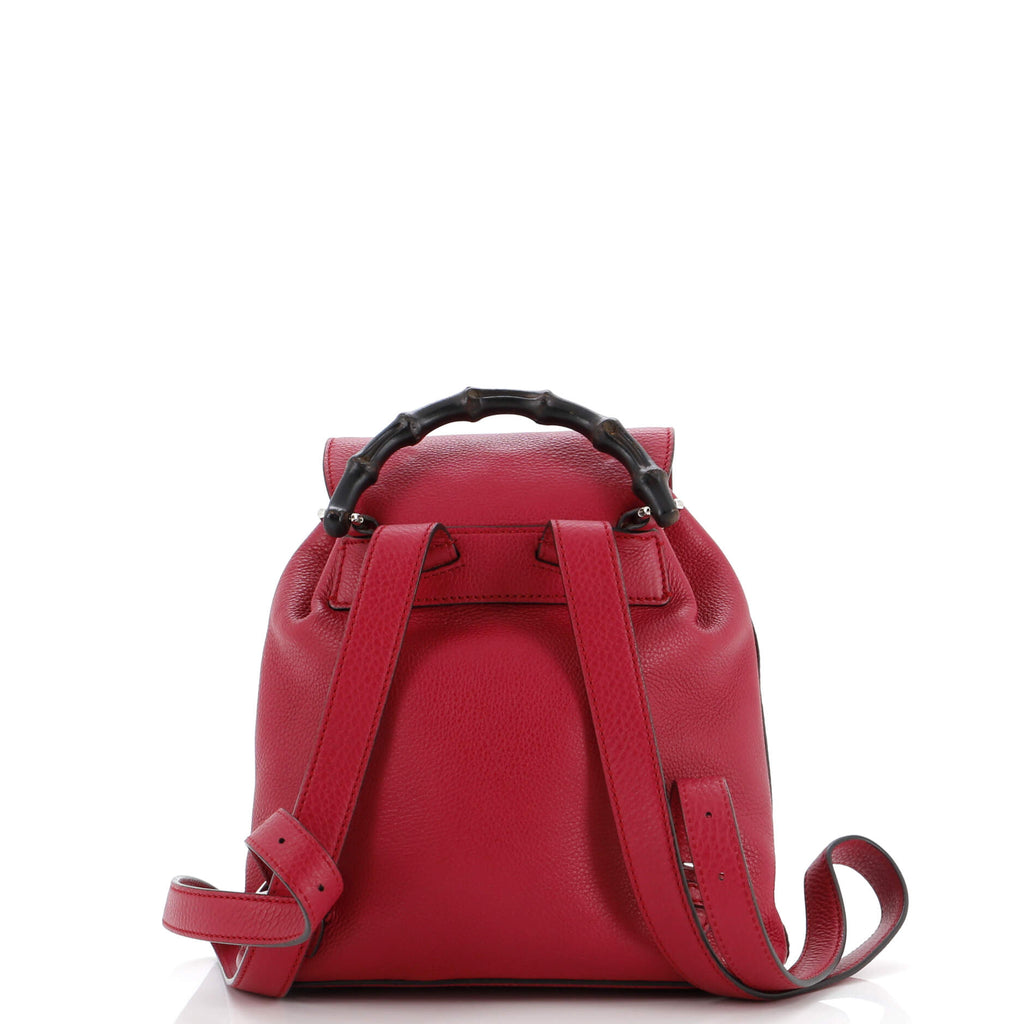Bamboo Tassel Backpack Leather Mini