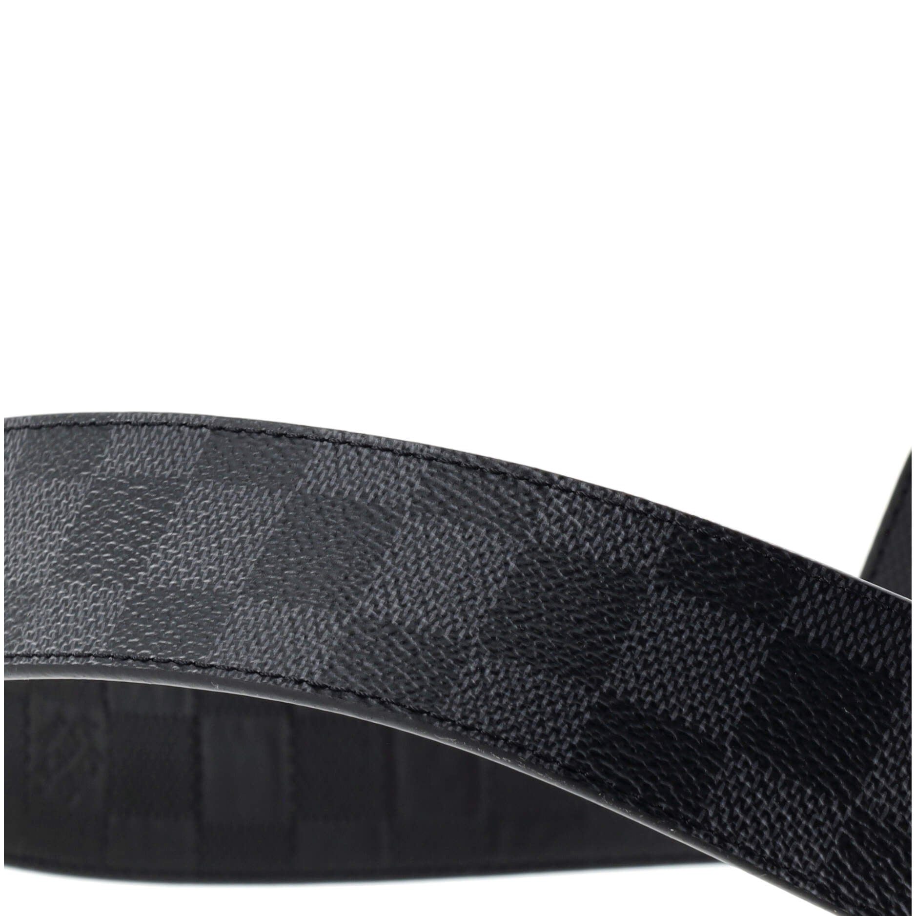 LV Initiales Reversible Belt Damier Graphite and Damier Infini Leather Wide 90