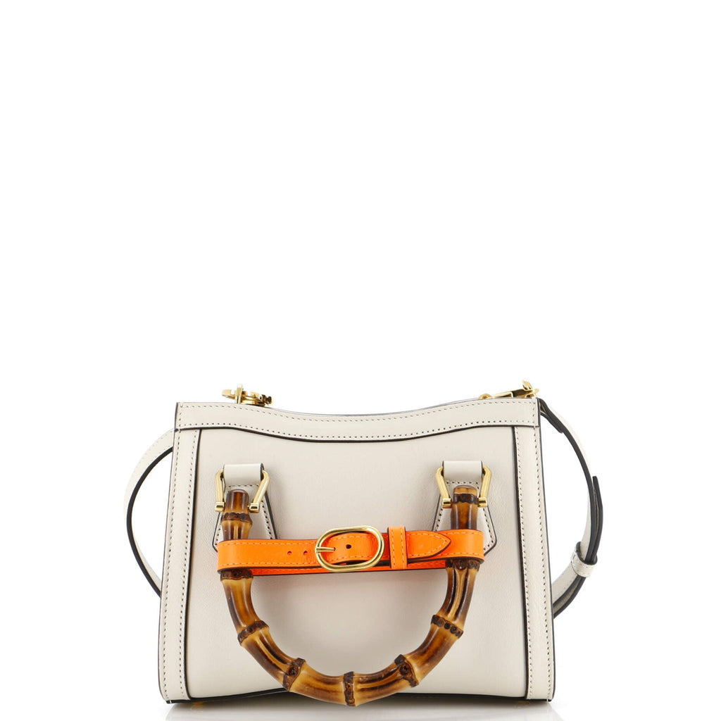 Diana NM Bamboo Handle Tote Leather Mini