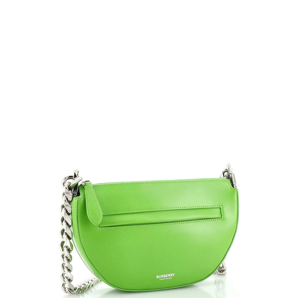 Olympia Zip Chain Shoulder Bag Leather Mini