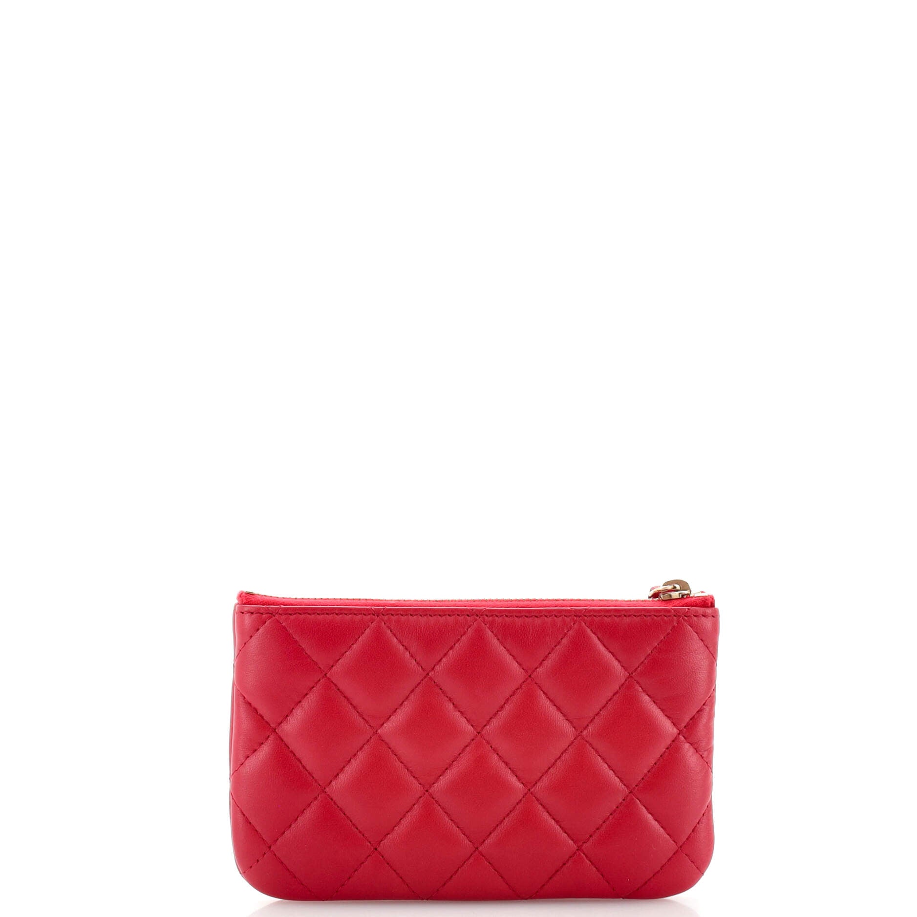 Classic O Case Pouch Quilted Lambskin Mini