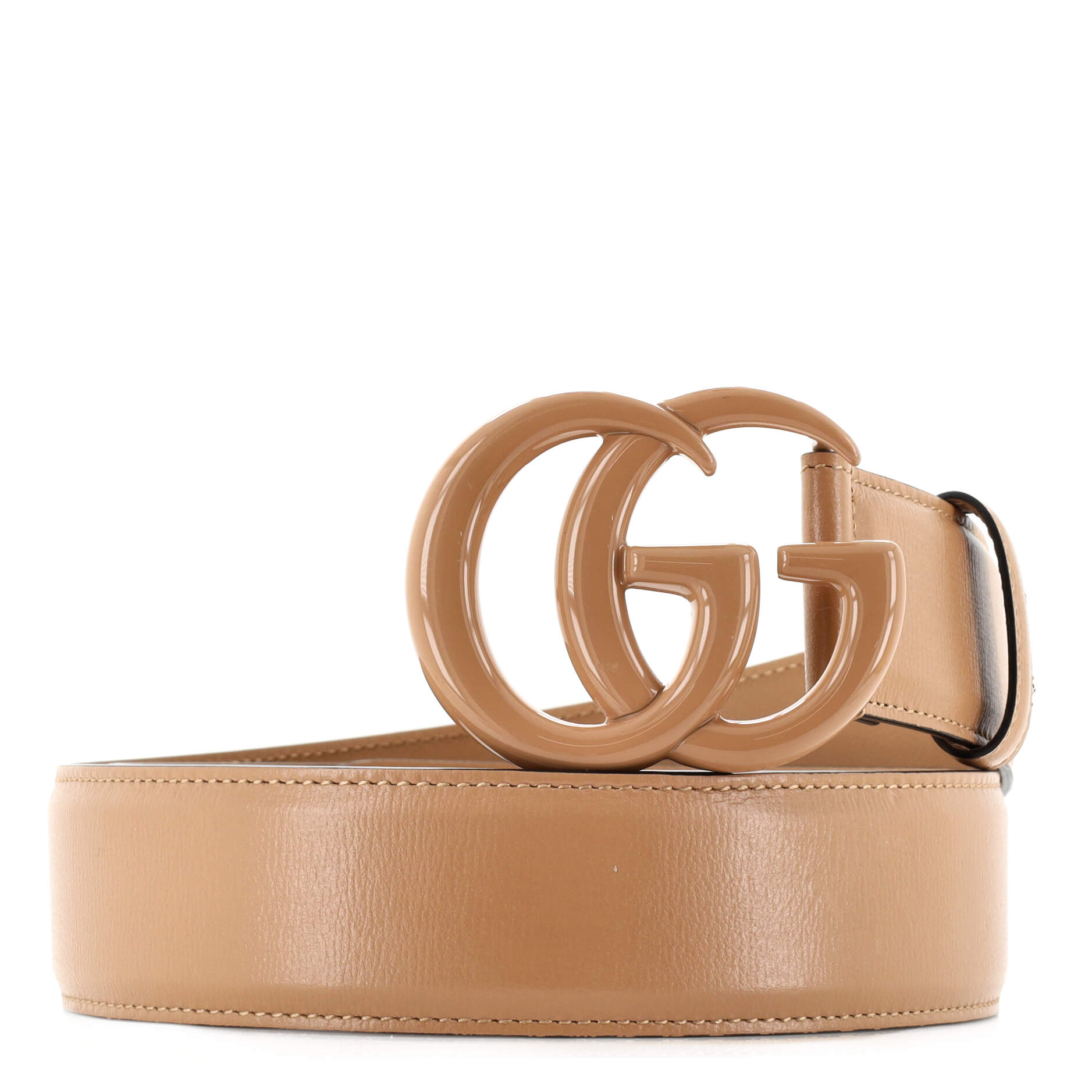 GG Marmont Monochrome Belt Leather with Enamel Wide