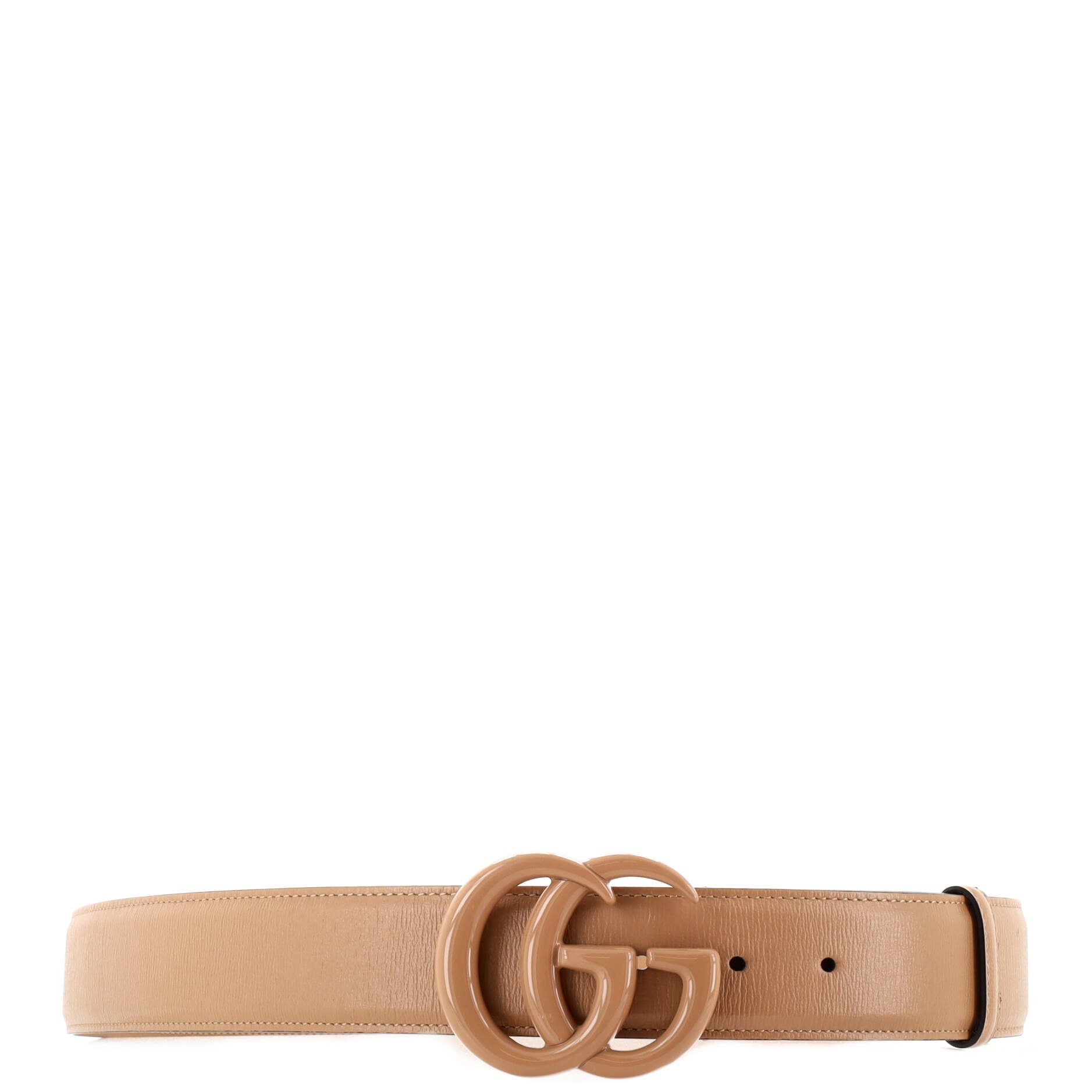 GG Marmont Monochrome Belt Leather with Enamel Wide