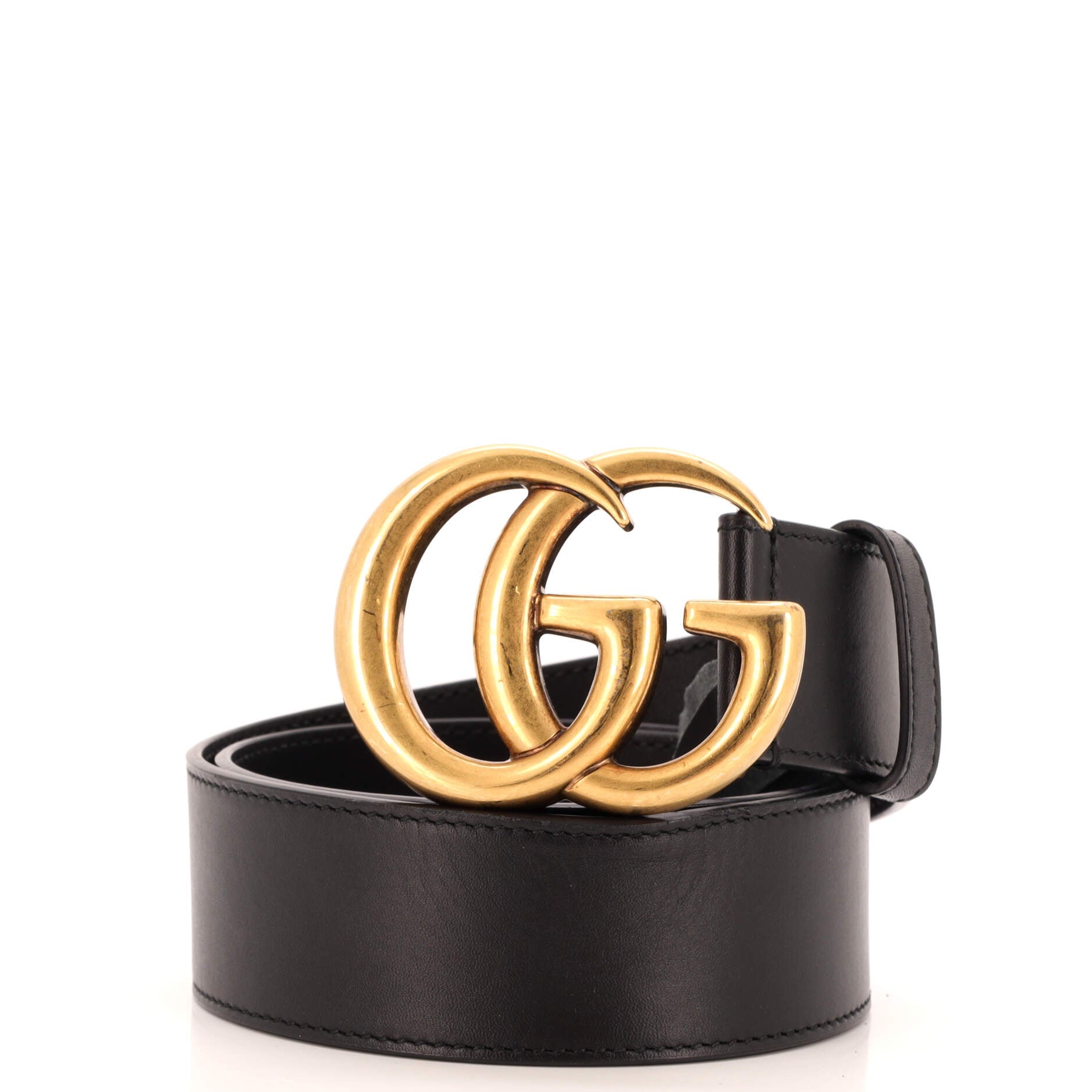 GG Marmont Belt Embossed Leather Wide 65