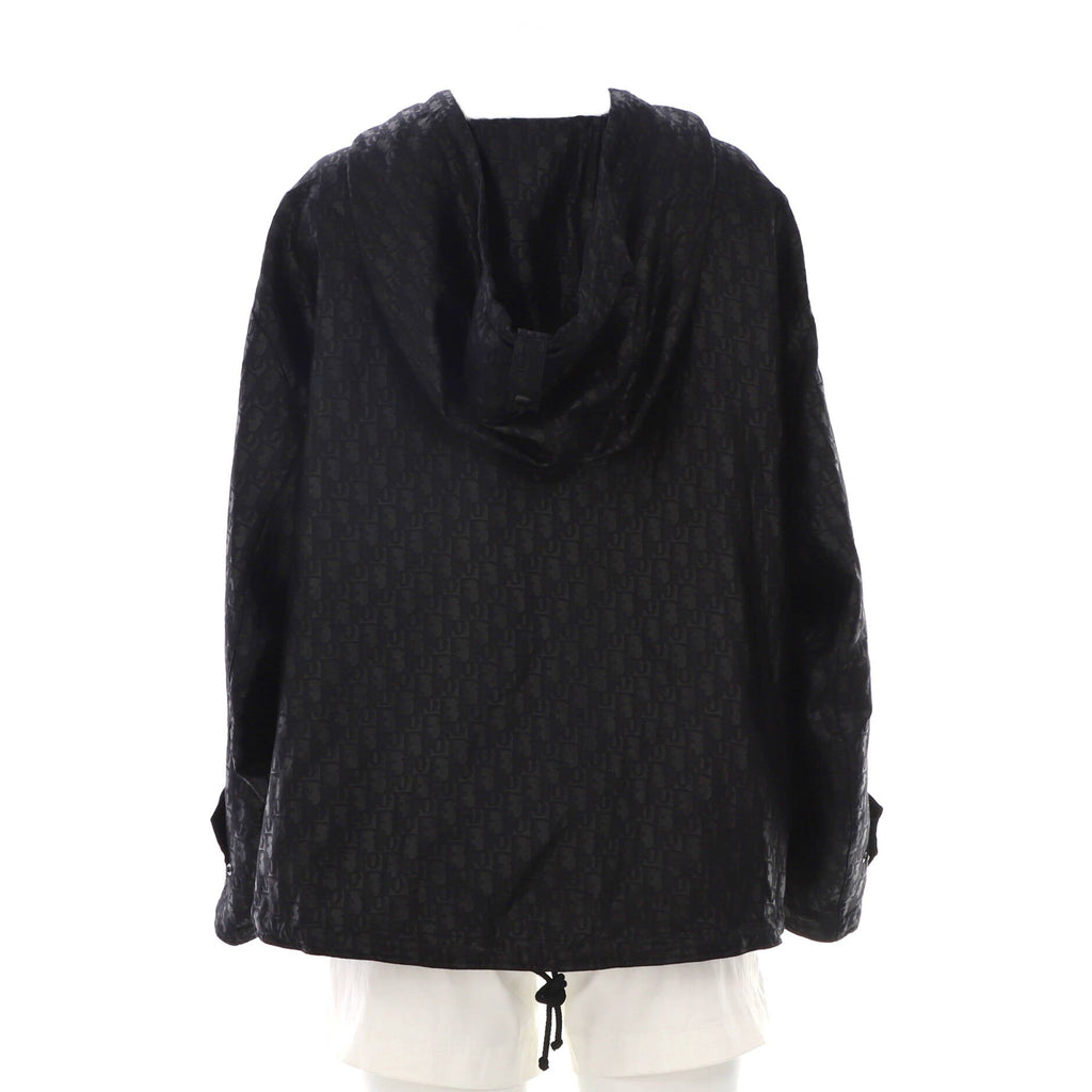 Women's Hooded Anorak Jacket Oblique Jacquard