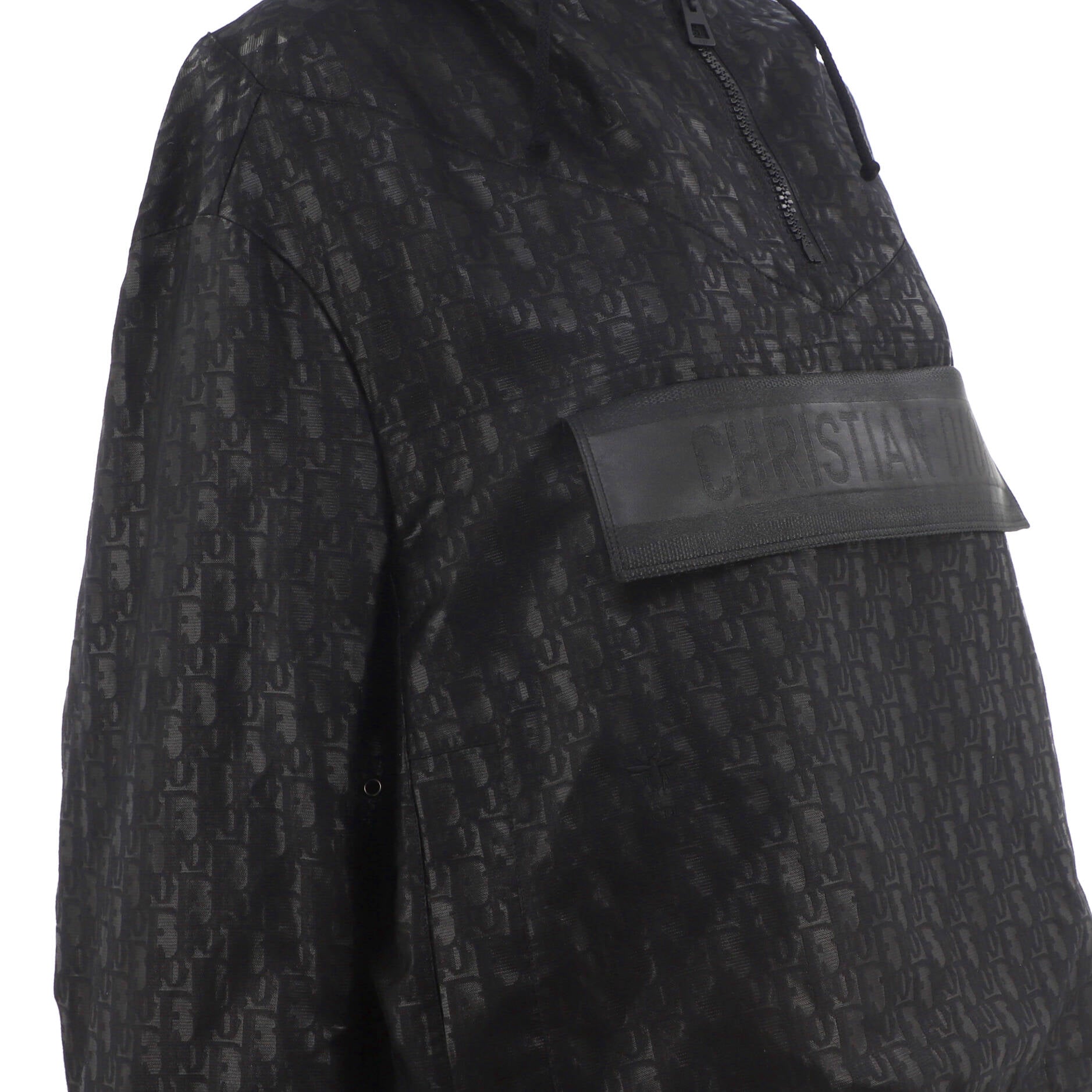 Women's Hooded Anorak Jacket Oblique Jacquard