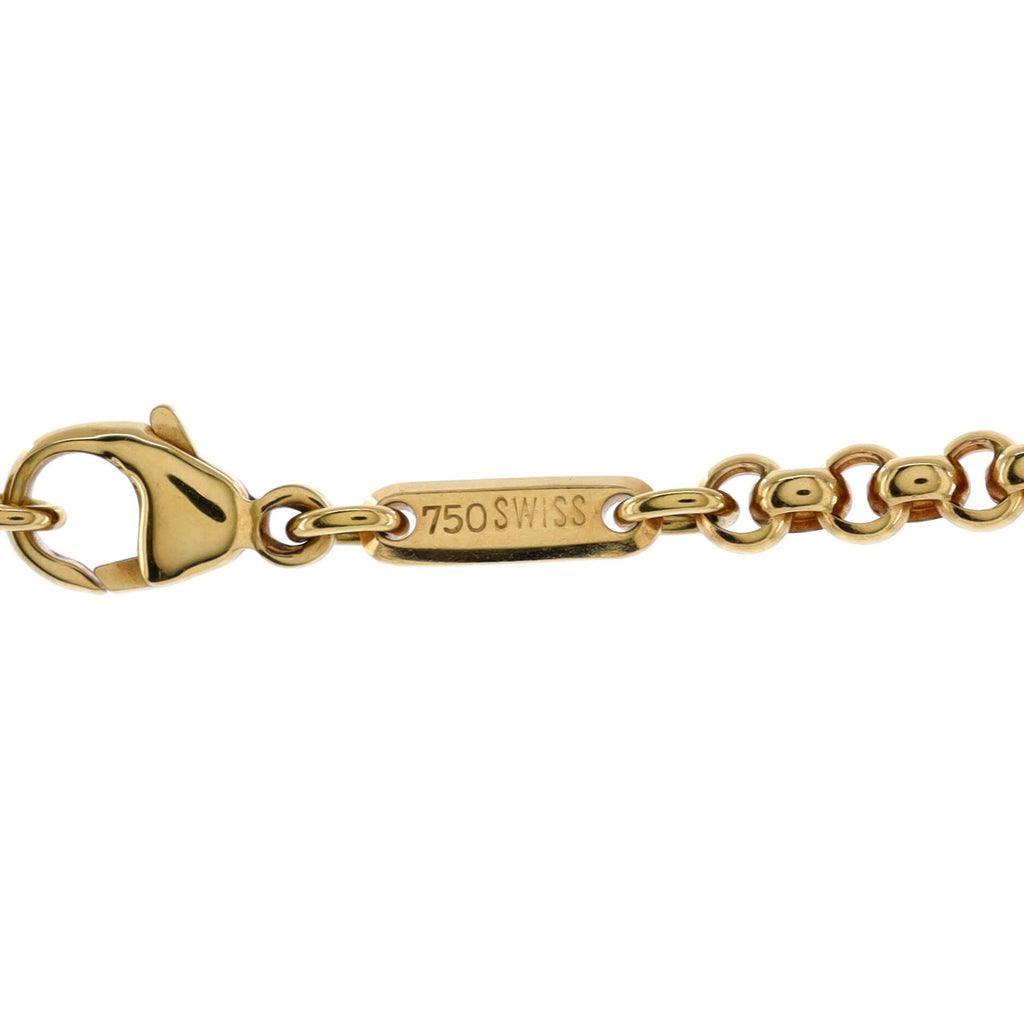 Happy Diamonds Heart Pendant Necklace 18K Yellow Gold with Diamonds and 5 Floating Diamonds