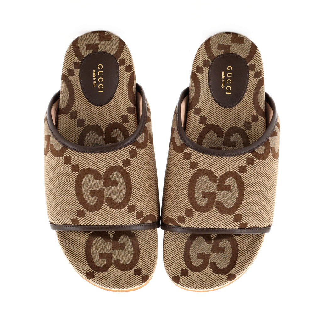 Women's Platform Slide Sandals Jumbo GG Canvas