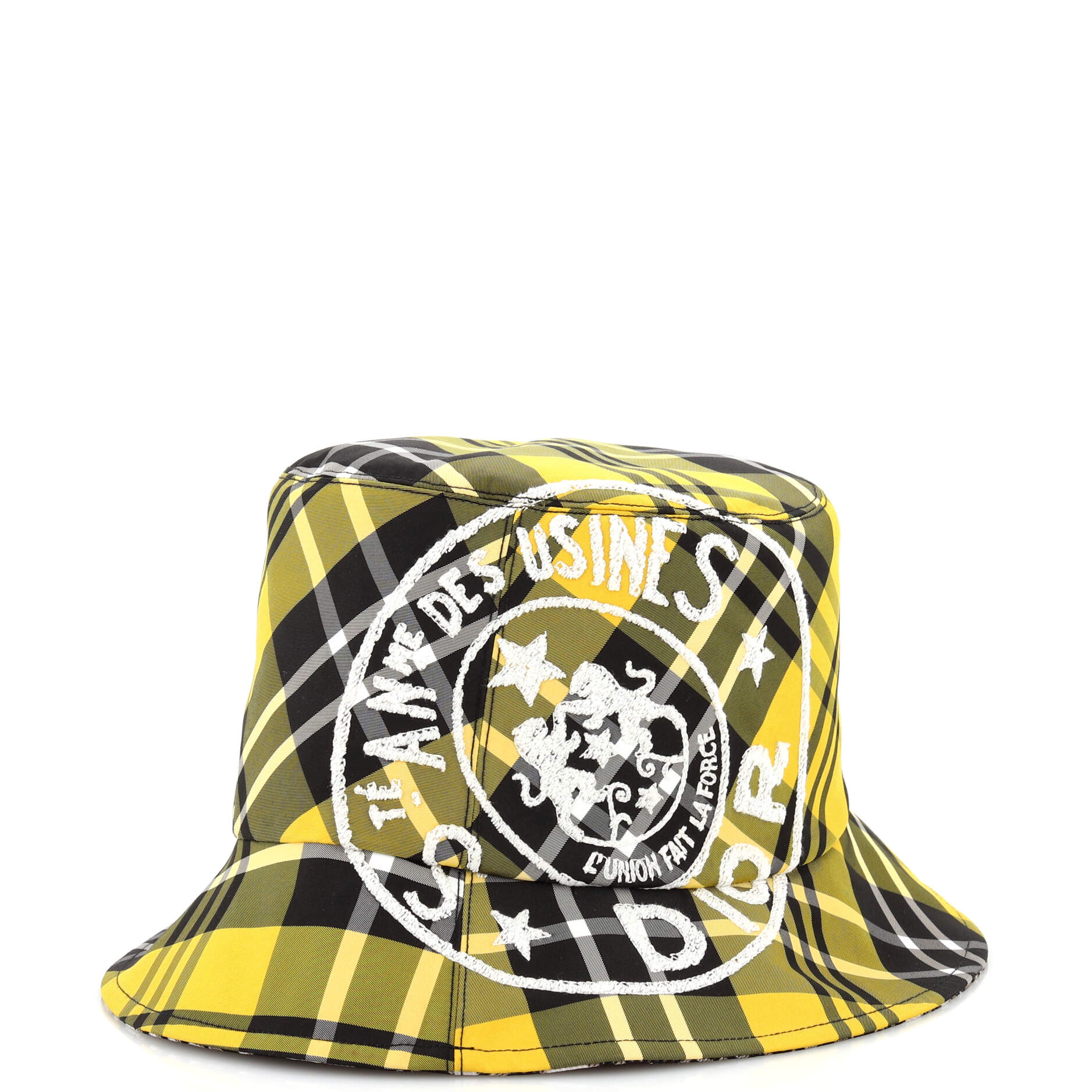 Teddy D Reversible Bucket Hat Check'N'Dior and Oblique Canvas
