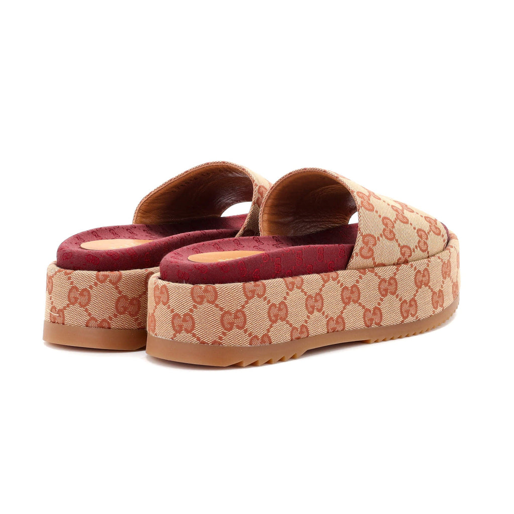 Women's Angelina Platform Slide Sandals GG Canvas