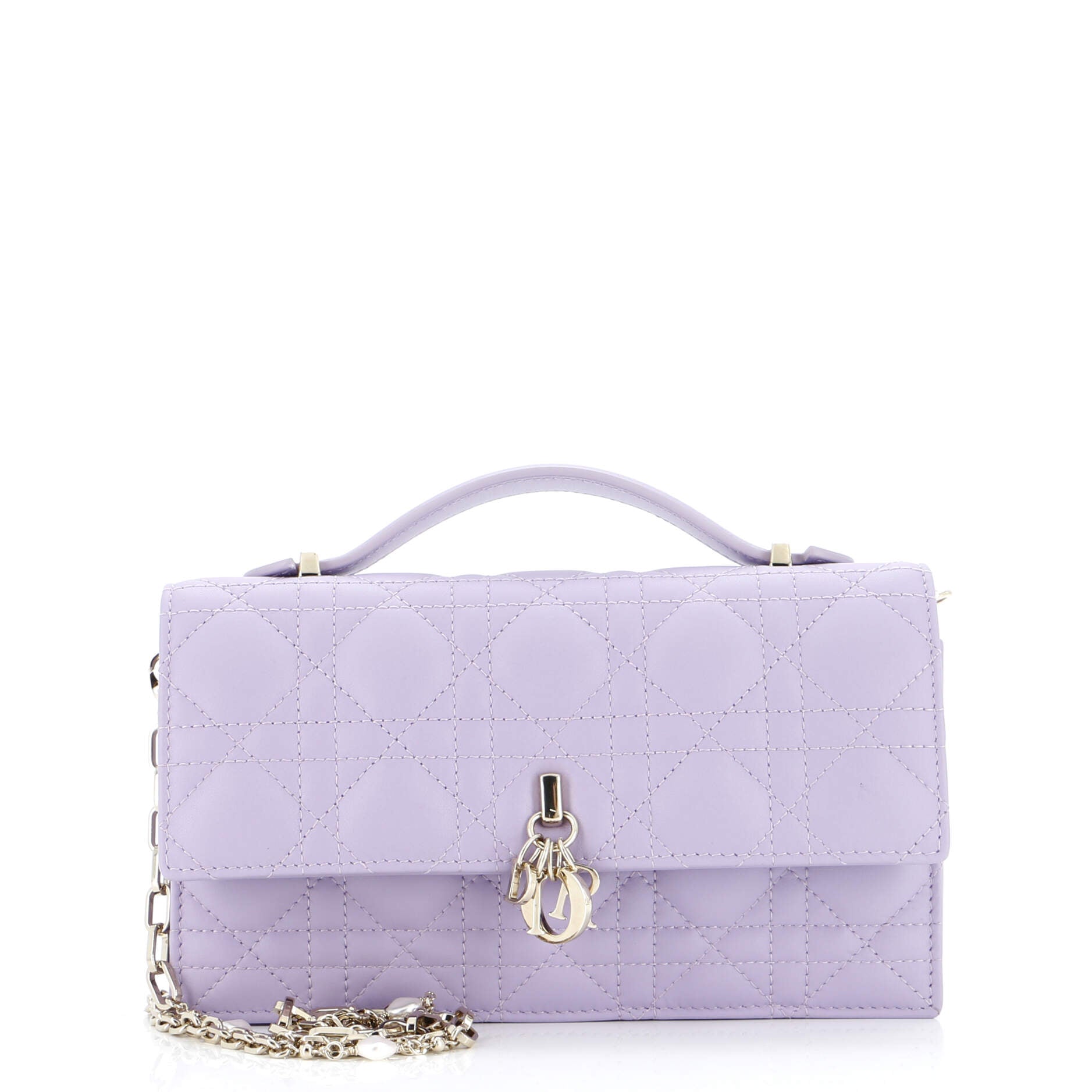 My Dior Top Handle Flap Bag Cannage Quilt Lambskin Mini