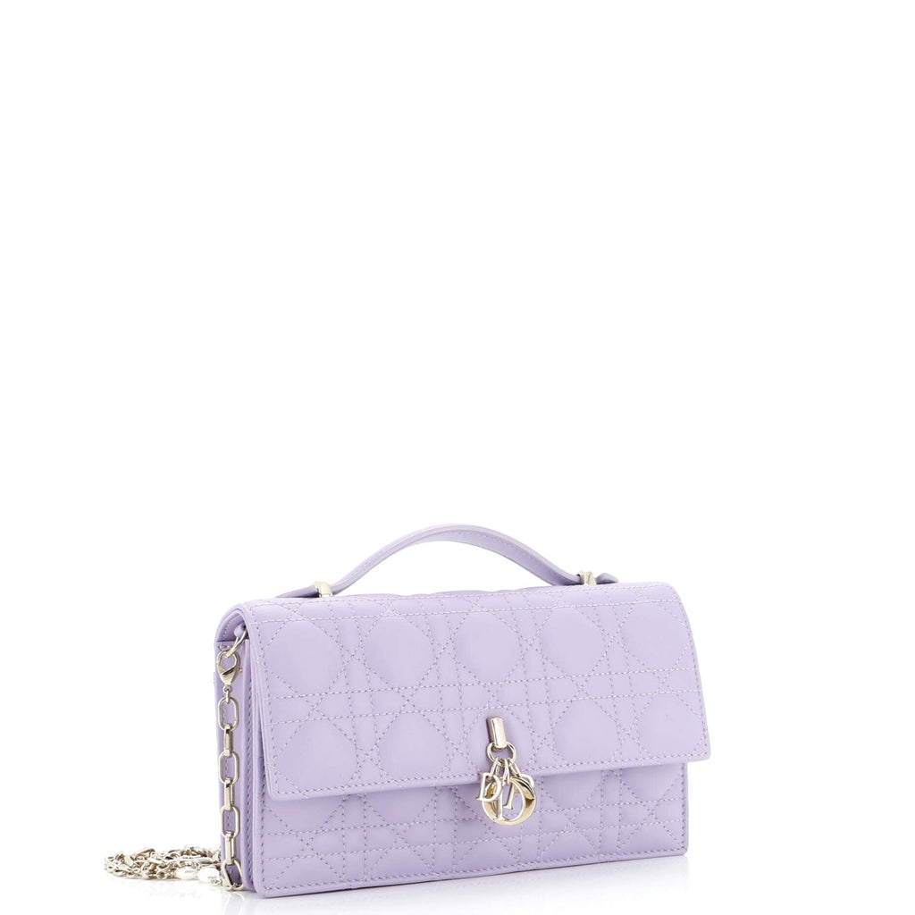 My Dior Top Handle Flap Bag Cannage Quilt Lambskin Mini