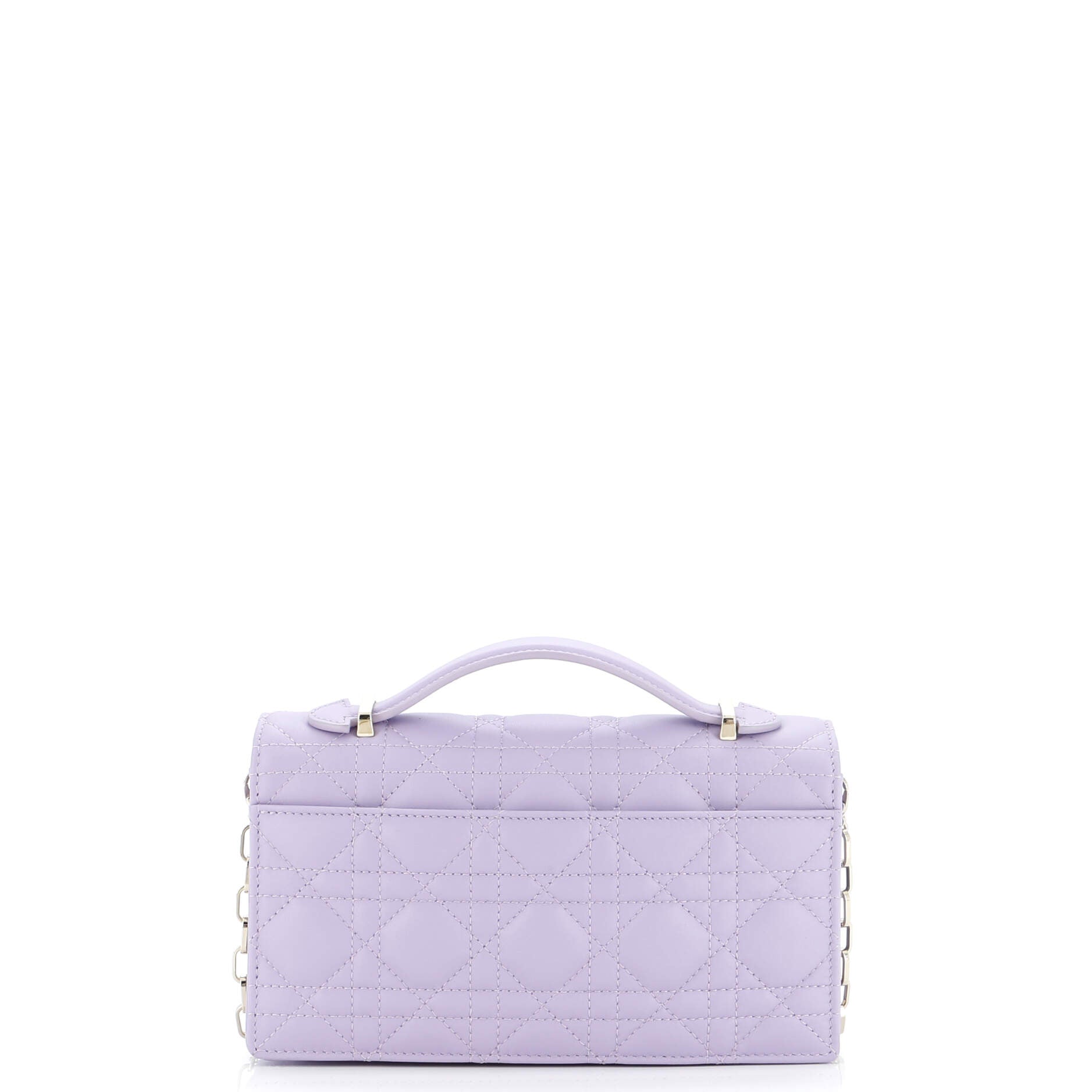 My Dior Top Handle Flap Bag Cannage Quilt Lambskin Mini