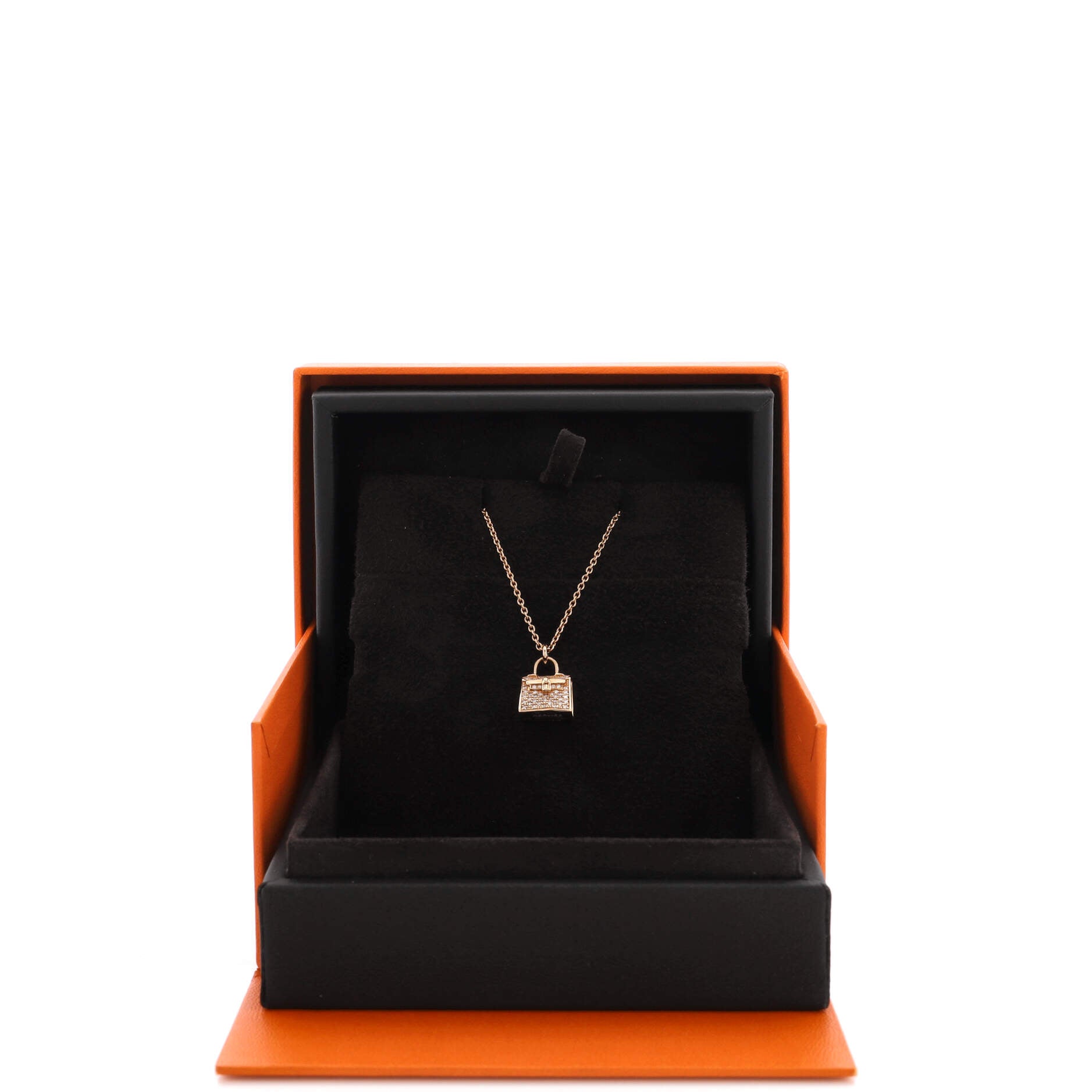 Kelly Amulette Pendant Necklace 18K Rose Gold and Diamonds