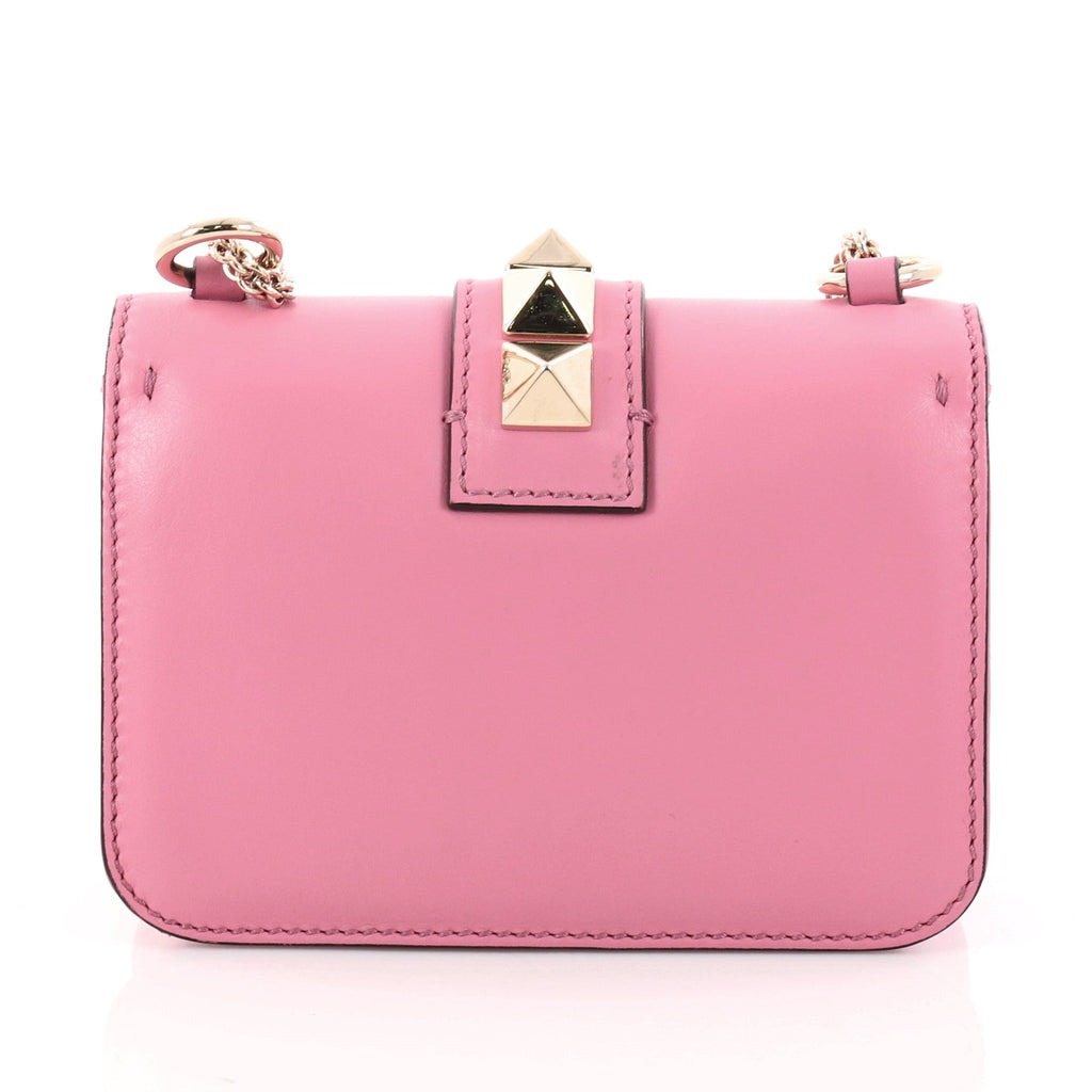 Glam Lock Shoulder Bag Leather Mini