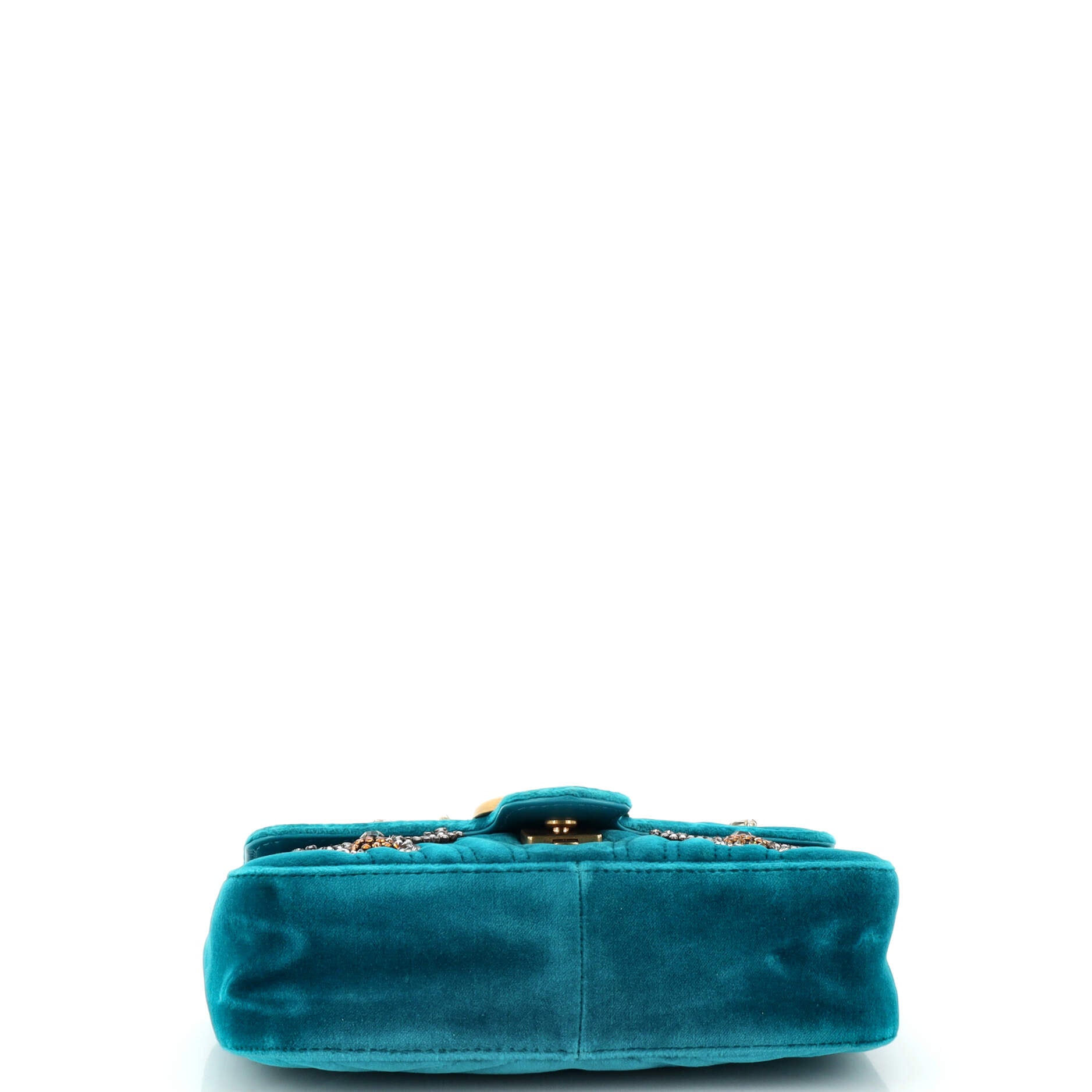 GG Marmont Flap Bag Embellished Matelasse Velvet Mini
