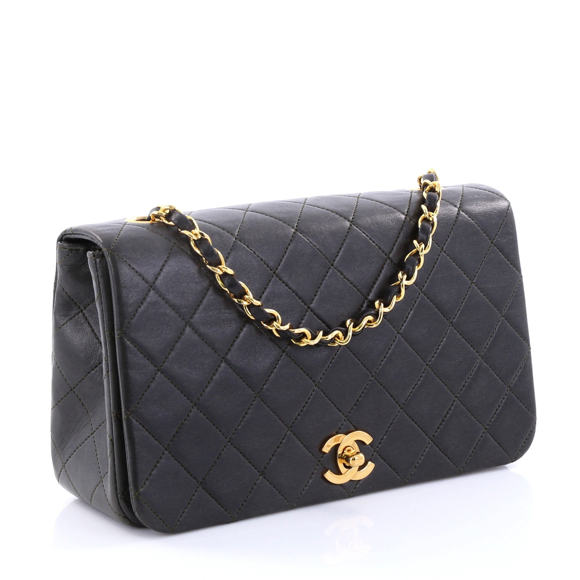 Vintage Full Flap Bag Quilted Lambskin Mini