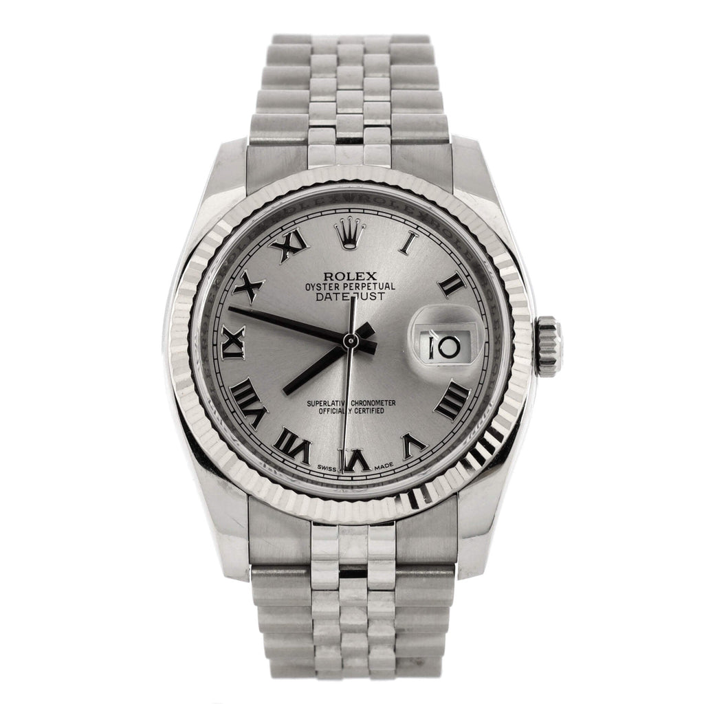 Oyster Perpetual Datejust Automatic Watch Stainless Steel and White Gold 36