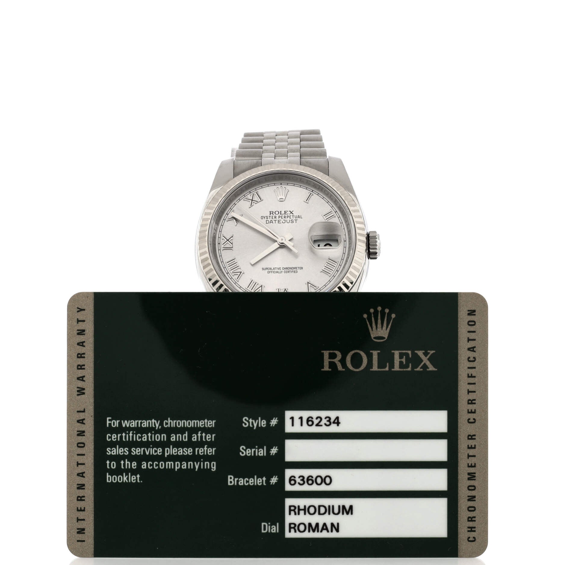 Oyster Perpetual Datejust Automatic Watch Stainless Steel and White Gold 36
