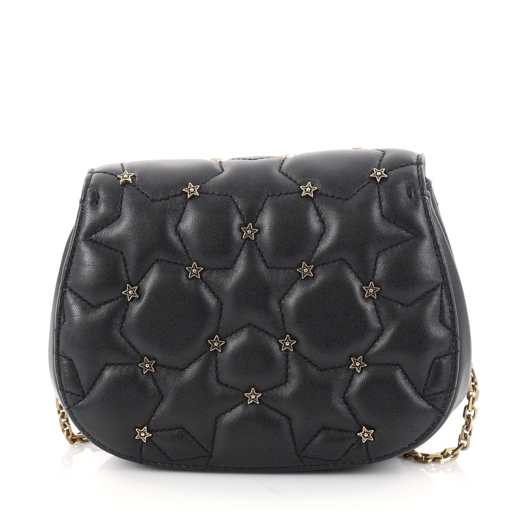 Dio(r)evolution Round Clutch with Chain Studded Leather Small