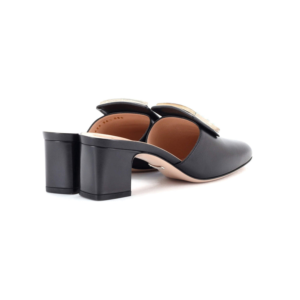 Women's Madelyn Heeled Mules Leather with Crystals