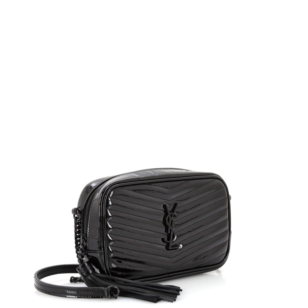 Lou Camera Bag Matelasse Chevron Patent Mini