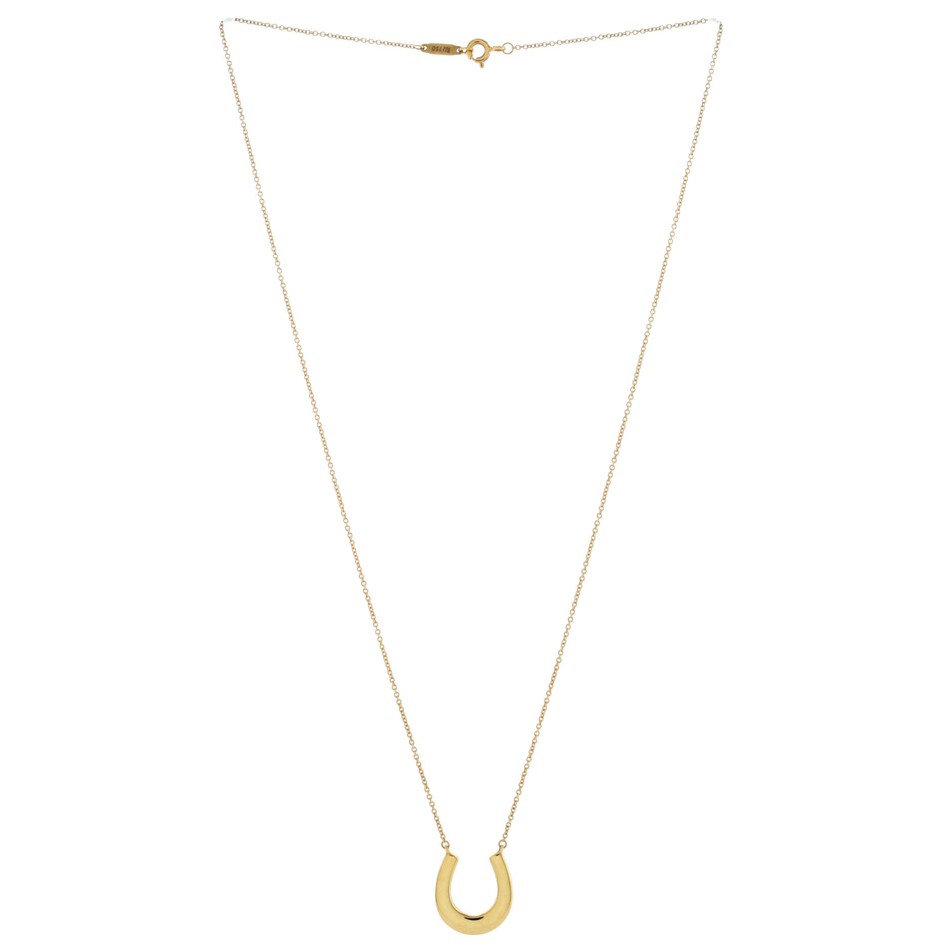 1837 Horseshoe Pendant Necklace 18K Yellow Gold